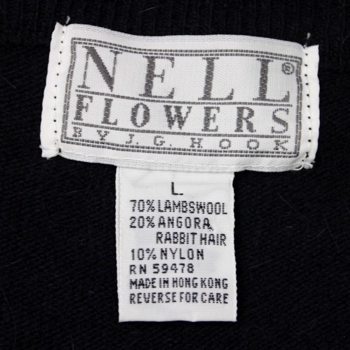 Vintage Nell Flowers by JG Hook Womens Large Purple Sweater Size L / US 10 / IT 46 - 7 Thumbnail
