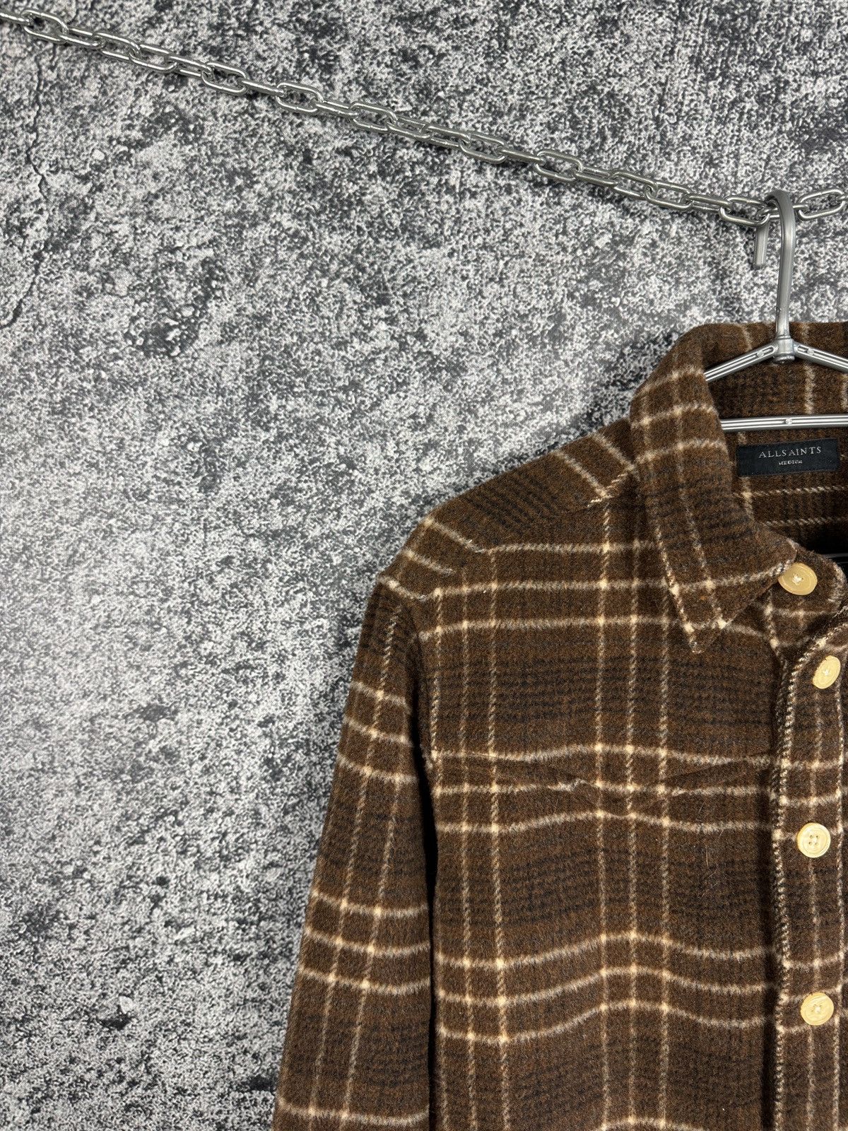 Allsaints Allsaints Nikko Long Sleeve Overshirt Heavyweight Shirt Sz M Size US M / EU 48-50 / 2 - 3 Thumbnail