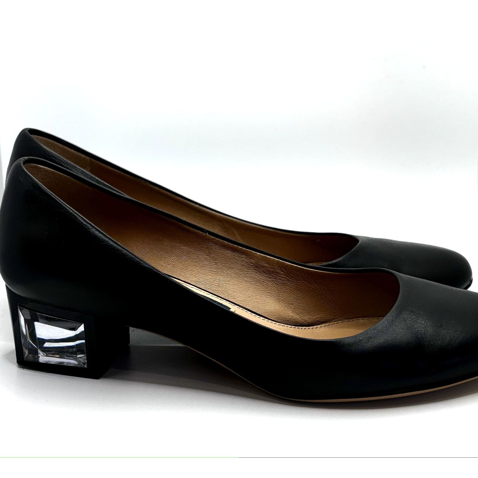 Salvatore Ferragamo SALVATORE FERRAGAMO Ninfea Lucite Block Heel Pumps Sz 8 Size US 8 / IT 38 - 7 Thumbnail