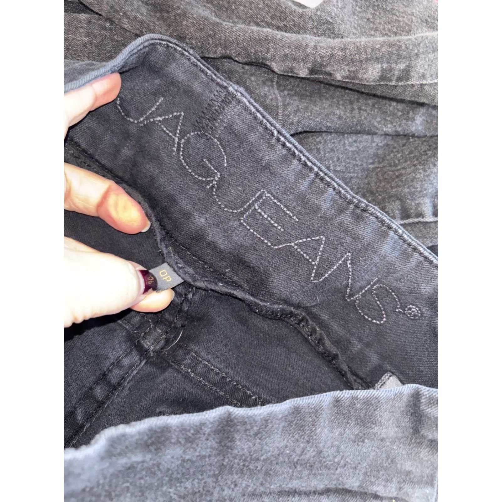 AG Jeans JAG Jeans Women 0P Petite Black Western Glove Works Pockets Stretch Pullon Jeans Size 25" / US 0 / IT 36 - 7 Thumbnail