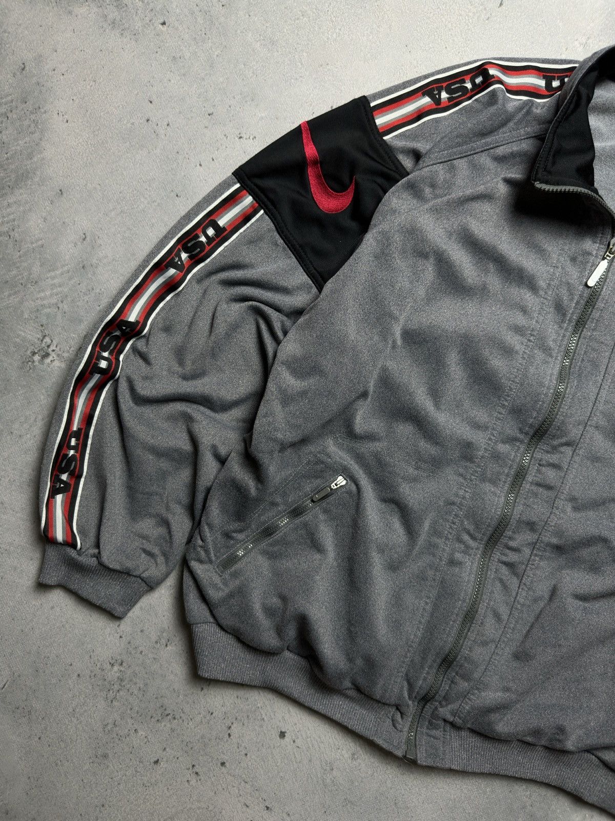 Nike 🇺🇸 Nike Vintage Zipper Jacket central swoosh logo y2k 90s Size US XL / EU 56 / 4 - 4 Thumbnail