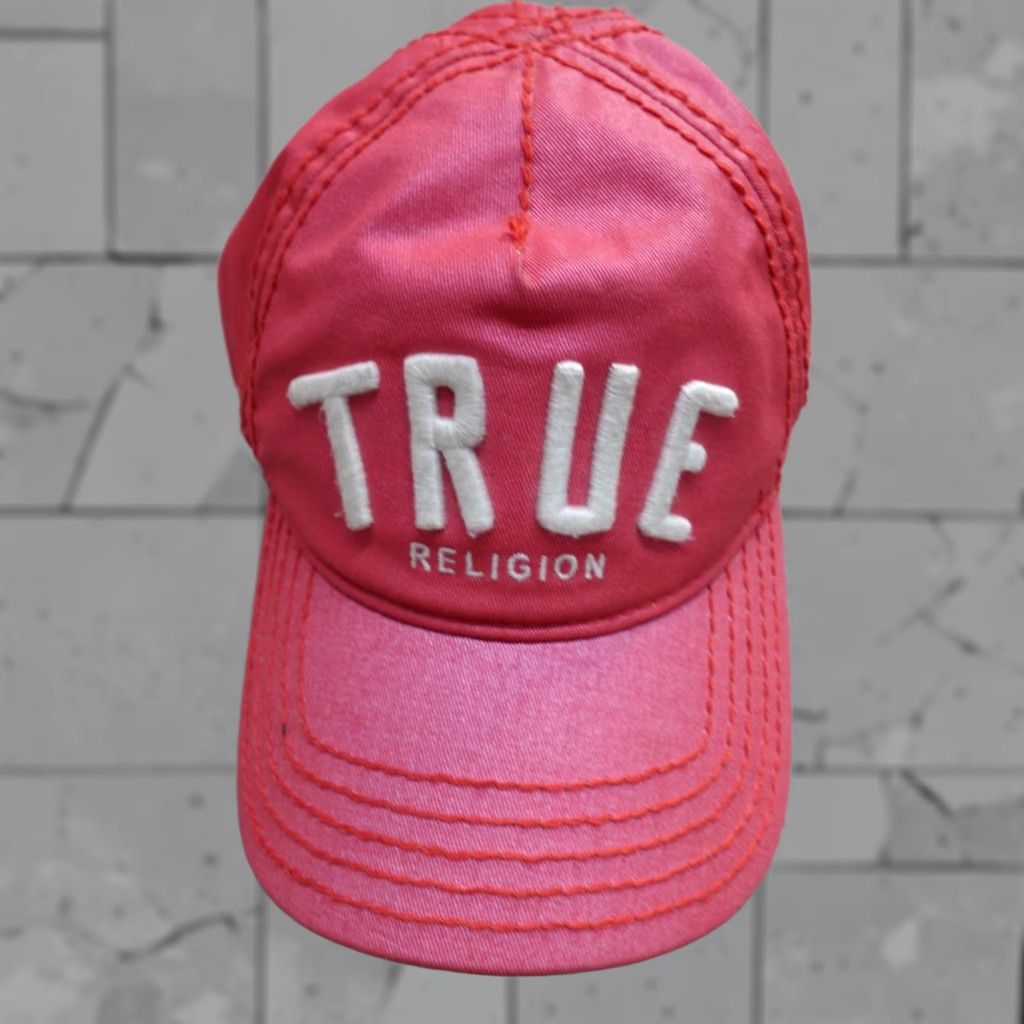 True Religion True Religion Hat Adjustable Red Embroidered Womens Baseball Cap Size ONE SIZE - 1 Thumbnail