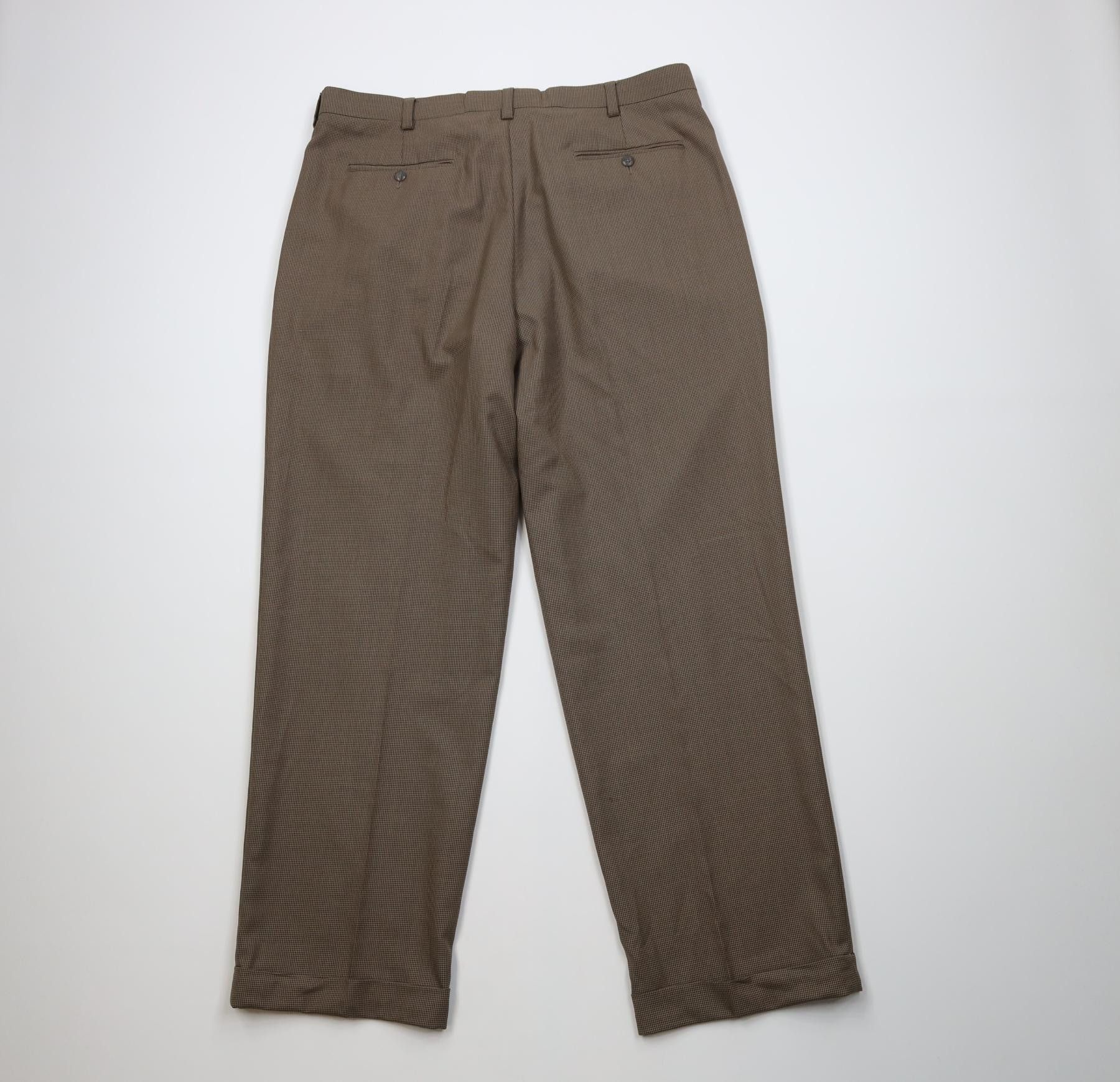 Vintage Vintage 90s Streetwear Gabardine Houndstooth Wide Leg Pants Size US 38 / EU 54 - 10 Thumbnail