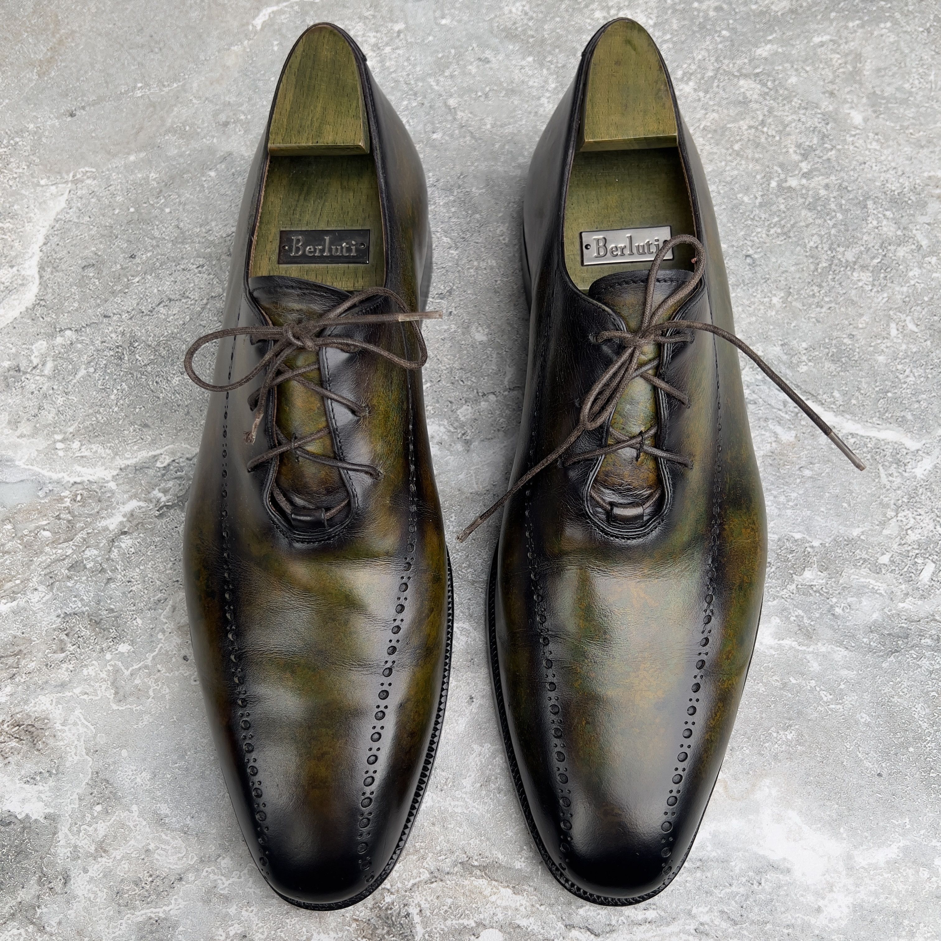 Berluti Oxford Derby Perforated Patina Venezia Leather Size US 11.5 / EU 44-45 - 4 Thumbnail