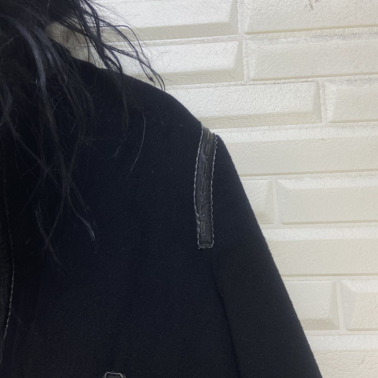 Japanese Brand Japanese Brand Blue Fox Fur Lamb Leather Wool Coat Size M / US 6-8 / IT 42-44 - 23 Thumbnail