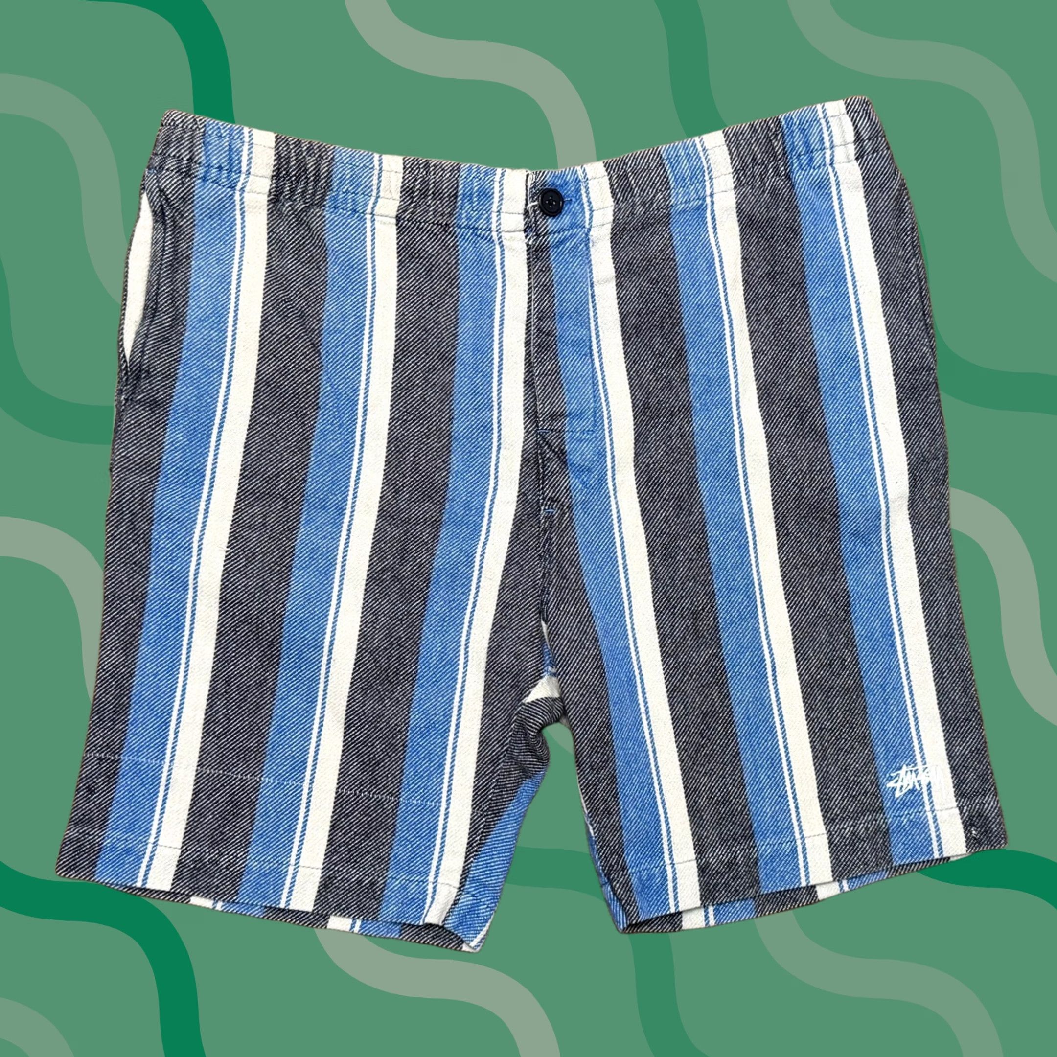 Stussy STUSSY Men's Volume Pleated Stripe Shorts | Grailed