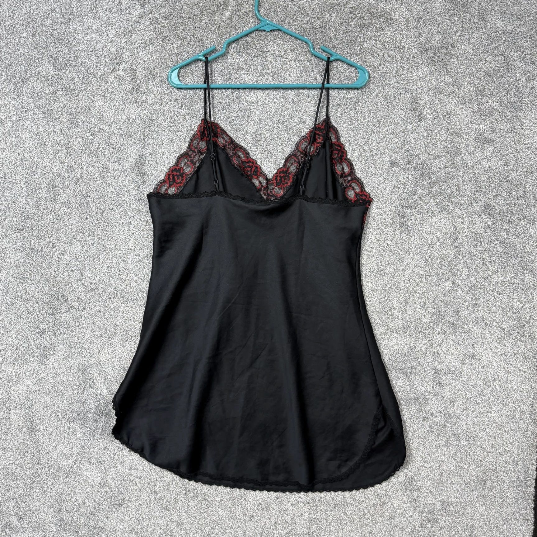 Undercover VTG 90s UndercoverWear Slip Dress Chemise 1X Plus Black Red Lace Gothic Coquette Size XL / US 12-14 / IT 48-50 - 6 Thumbnail
