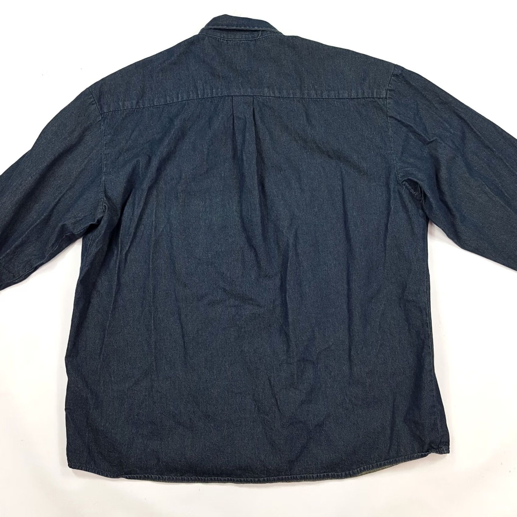 Dickies VINTAGE Dickies Denim Button-Up Shirt Mens 3XL Dark Wash Long Sleeve Workwear Casual 90s Retro USA Size US XXL / EU 58 / 5 - 7 Thumbnail
