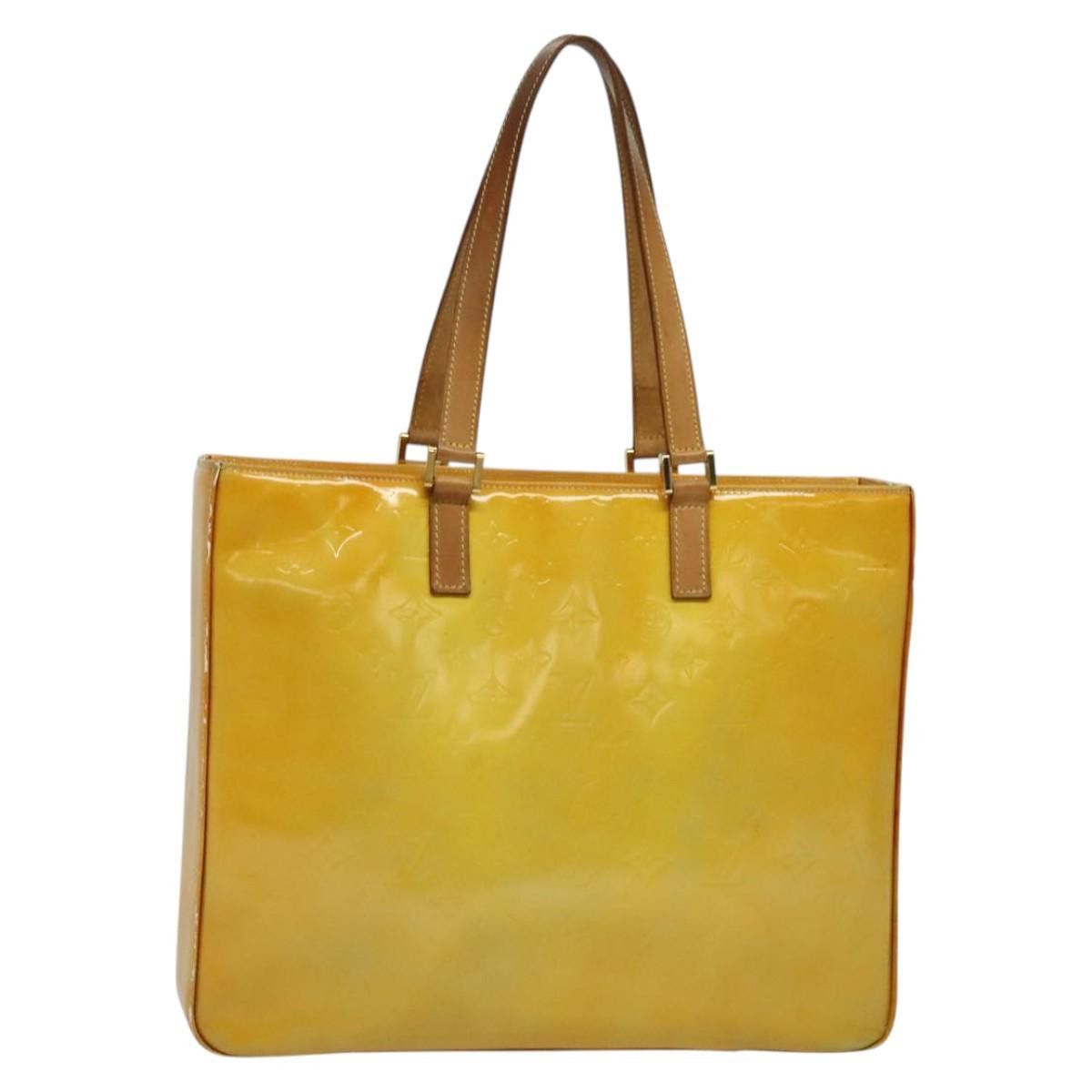 Louis Vuitton LOUIS VUITTON Monogram Vernis Columbus Tote Bag Gris M91028 Size ONE SIZE - 1 Thumbnail