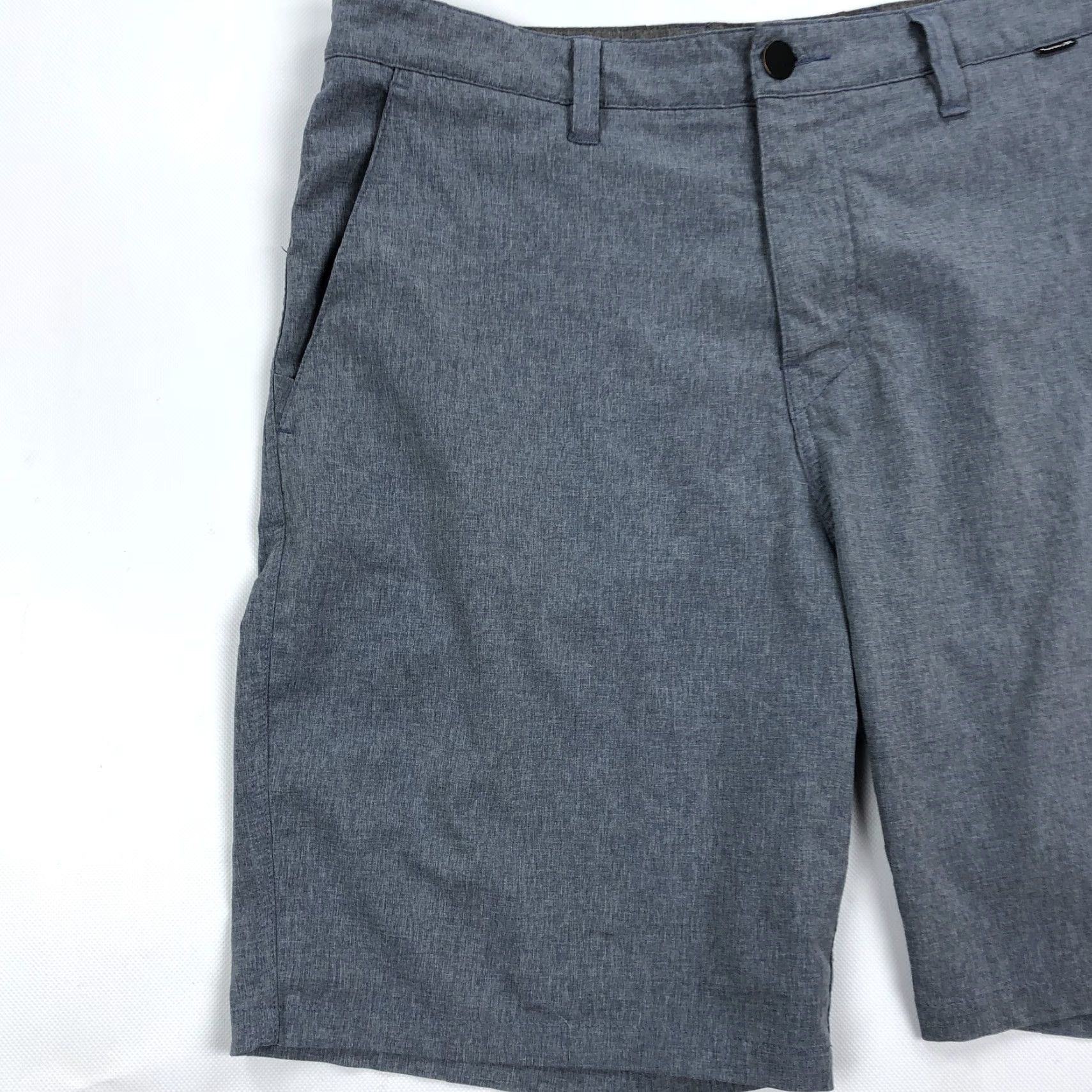 Hurley Hurley Phantom Men's Shorts 34 Gray Blue Heather Flat Front Chino Regular Moisture Wicking Shorts Utility Pocket Size US 34 / EU 50 - 2 Thumbnail
