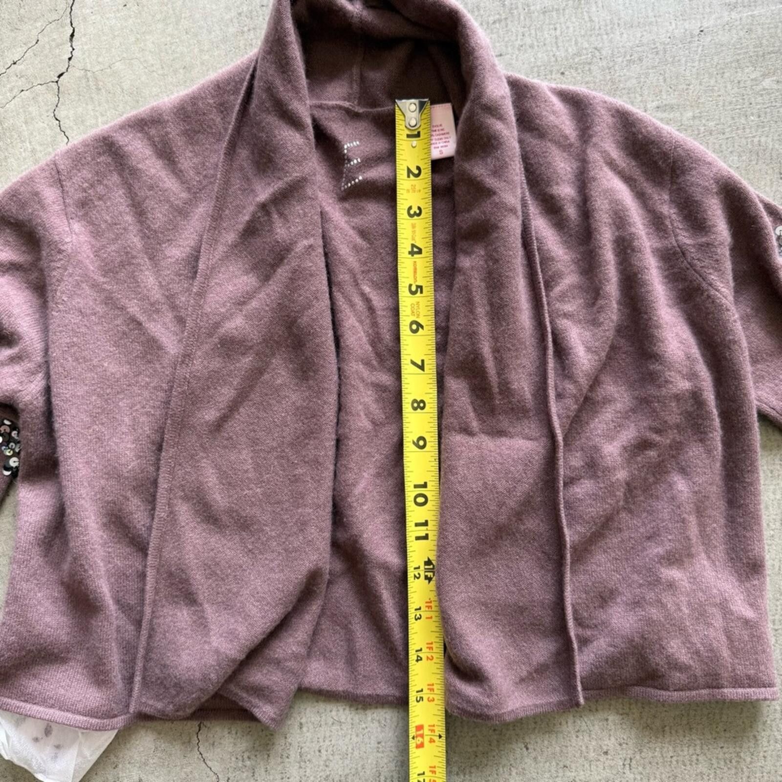 Other Evolve / Sequined Cashmere Open Front Sweater / Brown Size S / US 4 / IT 40 - 4 Thumbnail