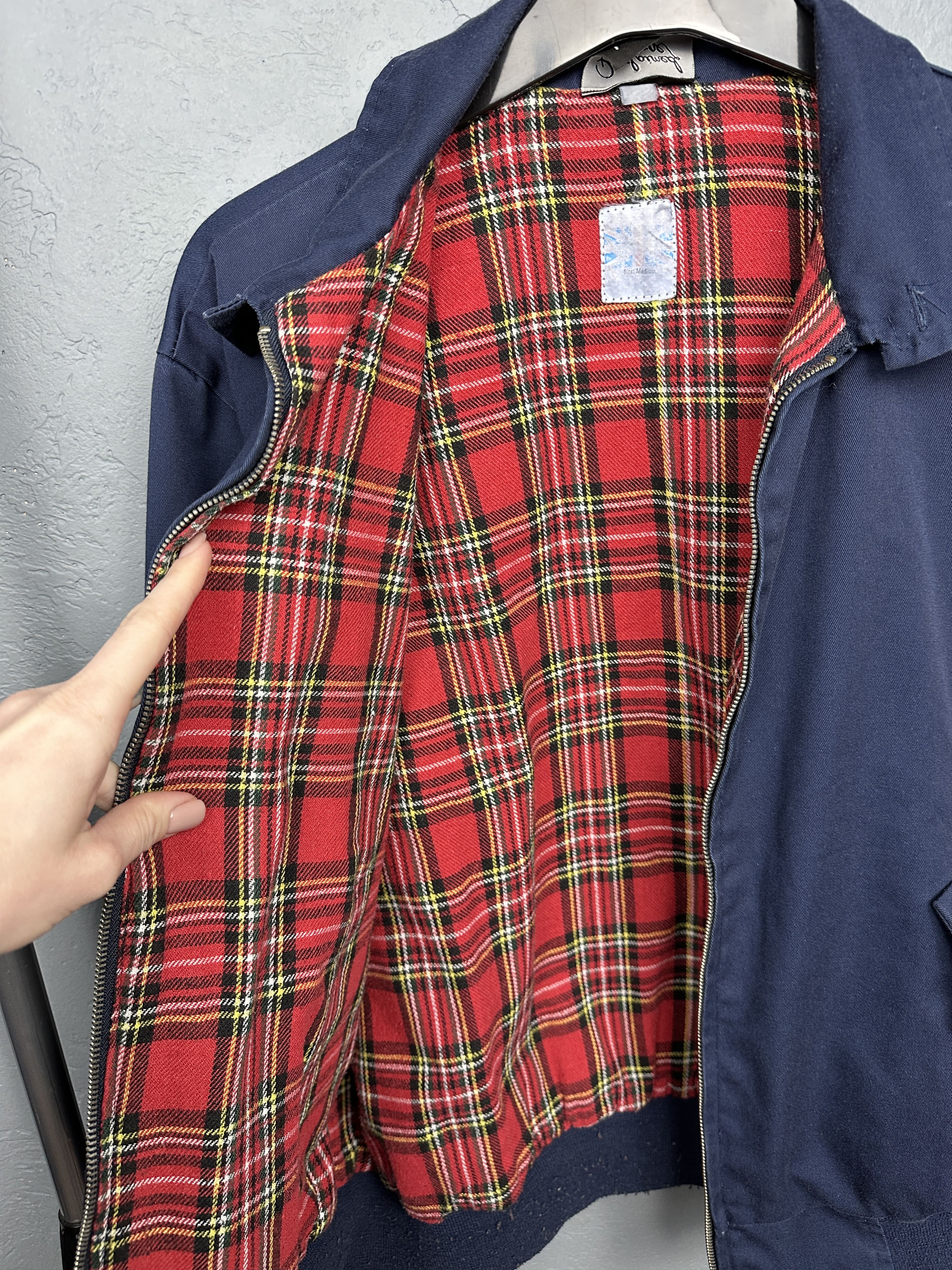 New England Outerwear × Vintage Vintage England Plaid Lined Collared Bomber Jacket Size US M / EU 48-50 / 2 - 5 Thumbnail