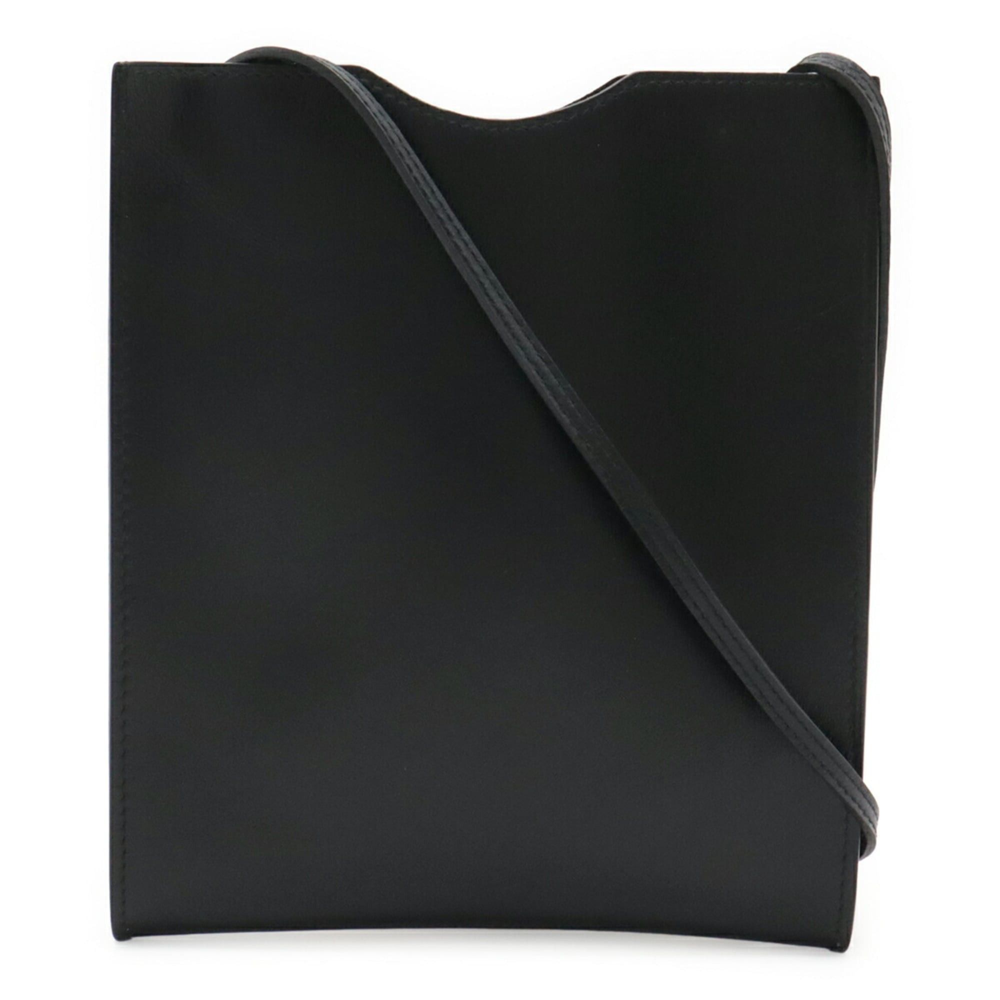 Hermes Hermes Onimetou Shoulder Bag Pochette Leather Black Size ONE SIZE - 1 Thumbnail