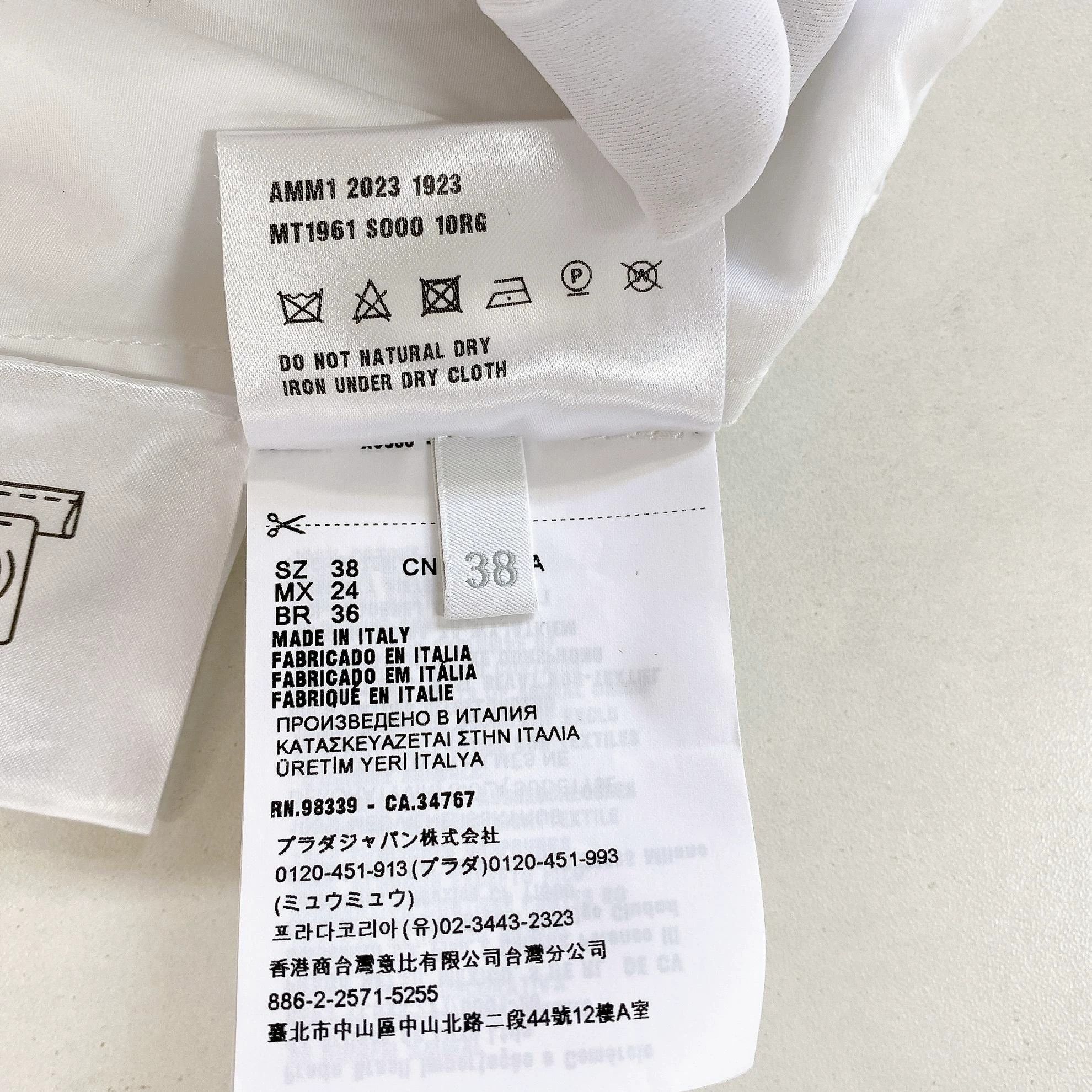 Miu Miu MIU MIU White Sleeveless Shirt Size XS / US 0-2 / IT 36-38 - 7 Thumbnail