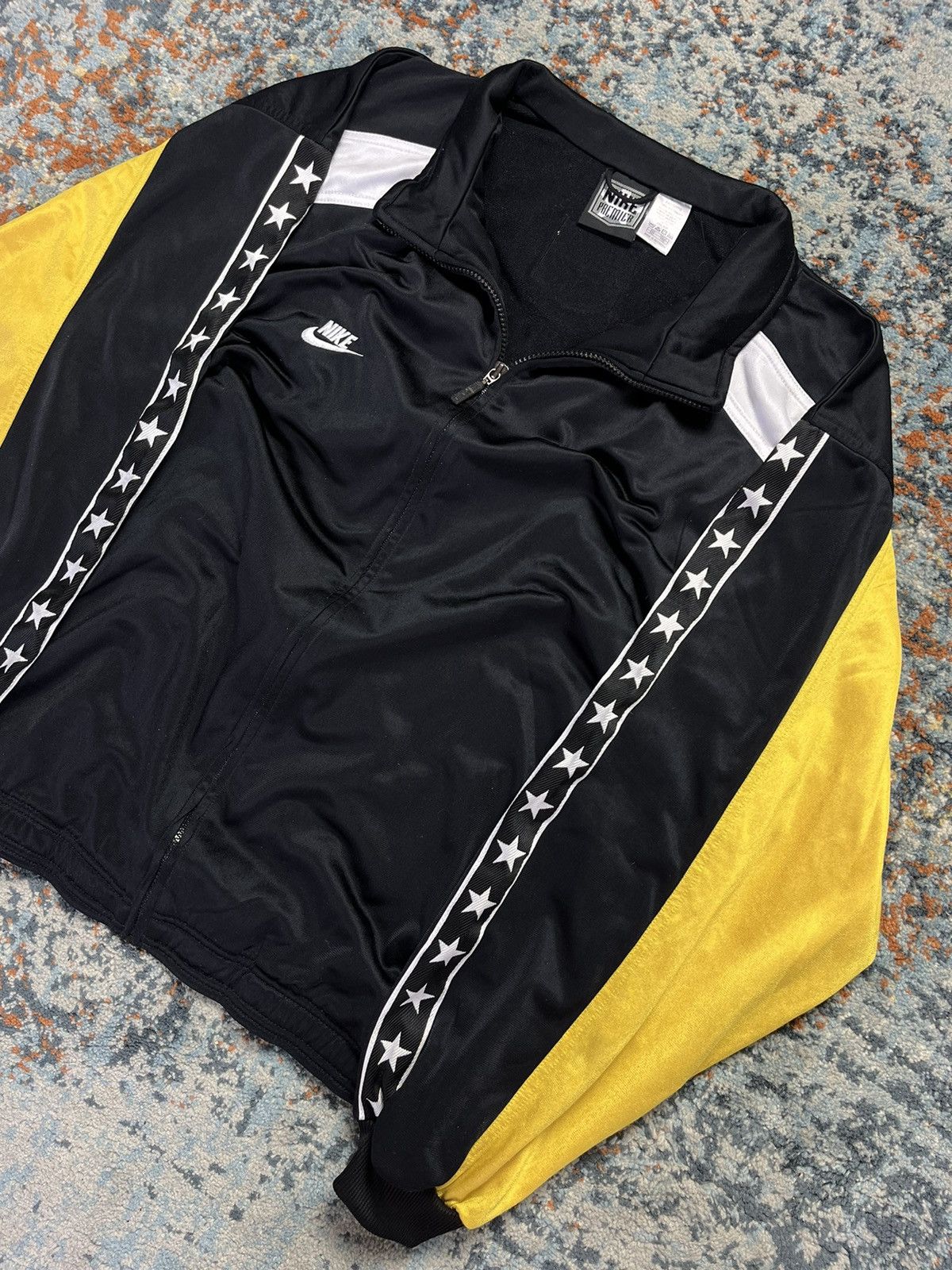 Nike × Vintage Vintage 90s Nike premier stars zip track jacket / sweatshirt Size US XL / EU 56 / 4 - 4 Thumbnail