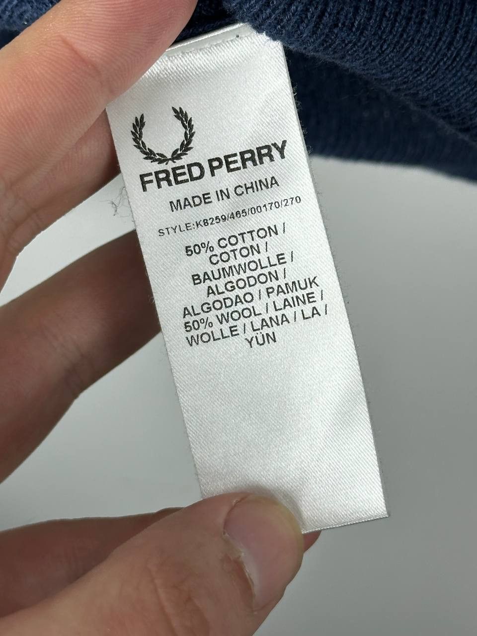 Fred Perry Fred Perry Blue Wool Sweater Size S Size US S / EU 44-46 / 1 - 7 Thumbnail