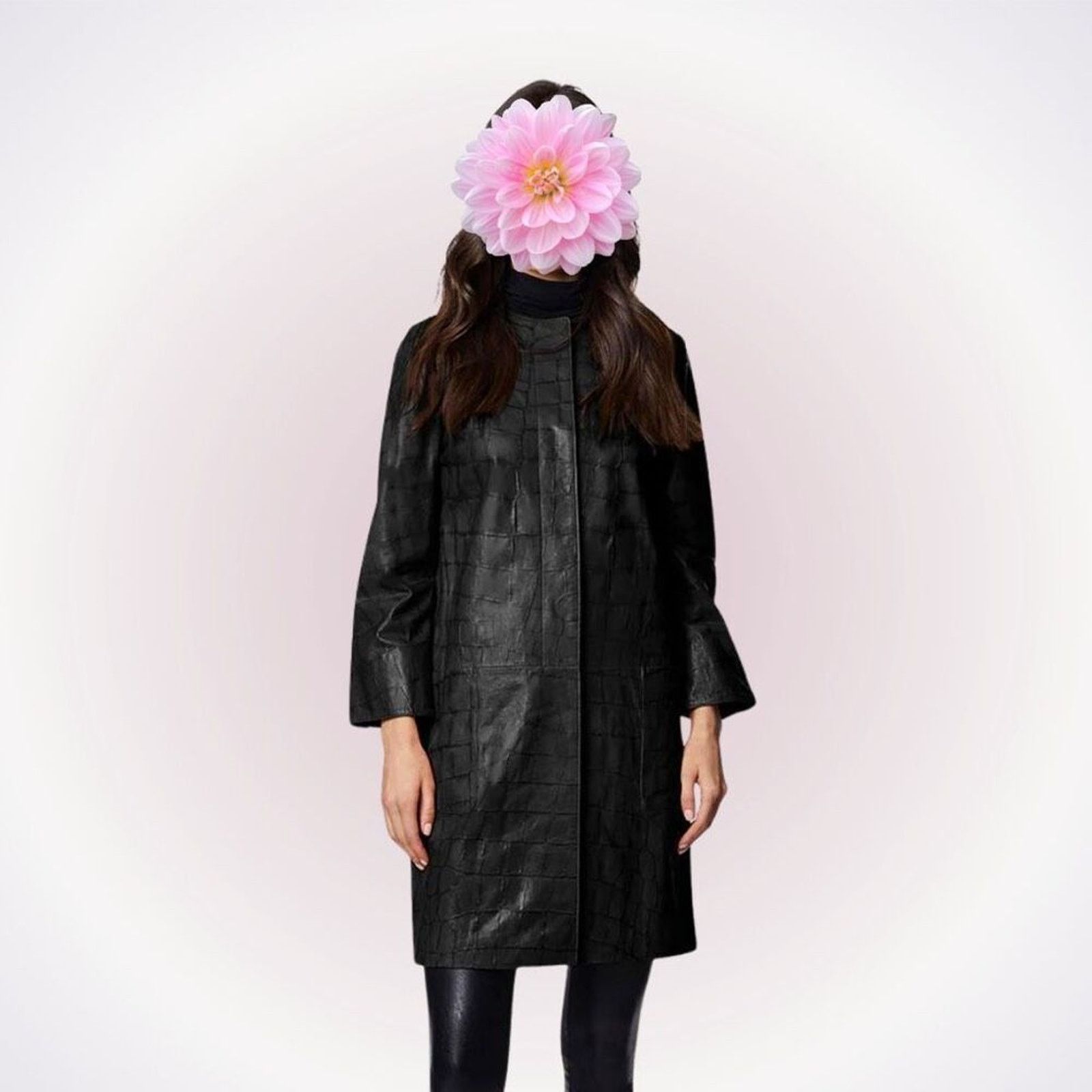 Other Dawn Levy Black Cropped Sleeve Leather Midi Jacket | Sz S Size S / US 4 / IT 40 - 1 Thumbnail