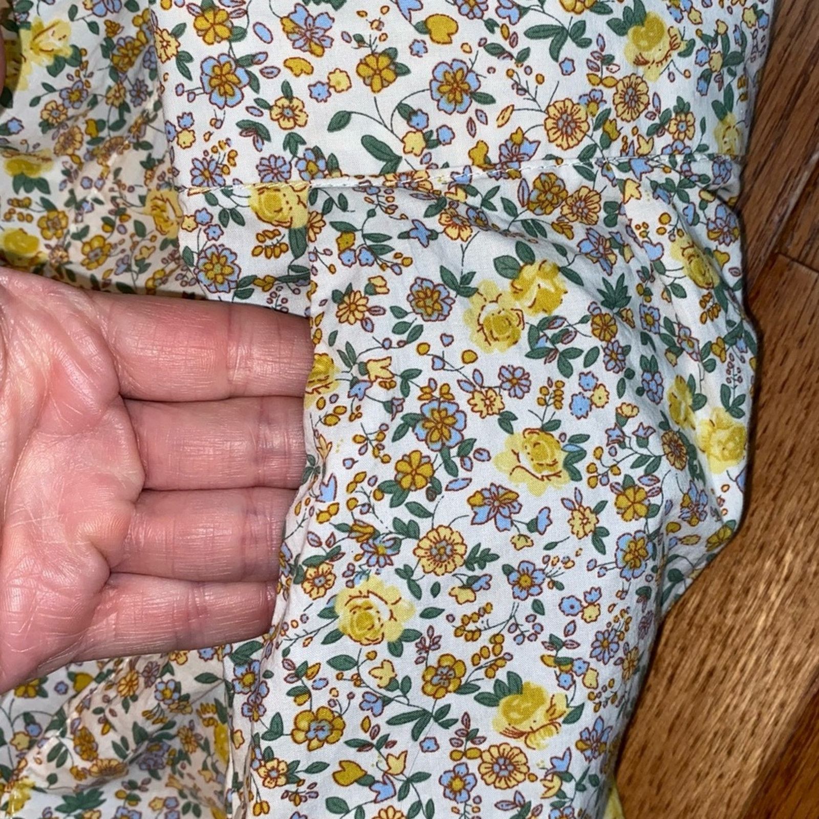 Engineered Garments Lollys Laundry Garmentory Maisie Yellow Cotton Floral Pant L Size 34" / US 12 / IT 48 - 16 Thumbnail