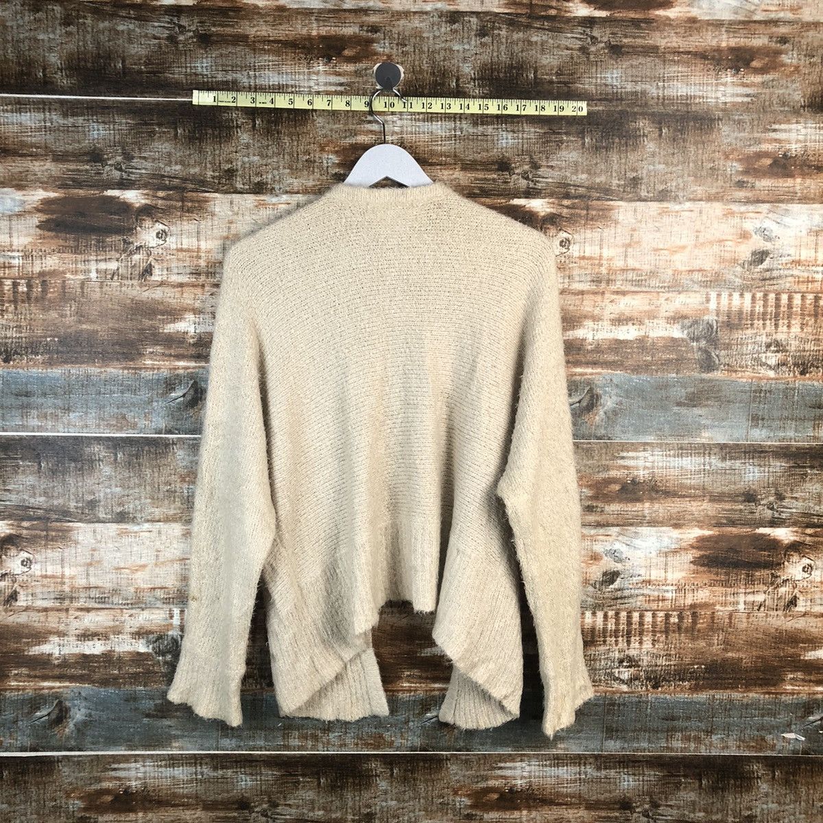 Homespun Knitwear DL 22 Octobre Brown Cardigan mohair Knitwear #C033 Size US L / EU 52-54 / 3 - 11 Thumbnail