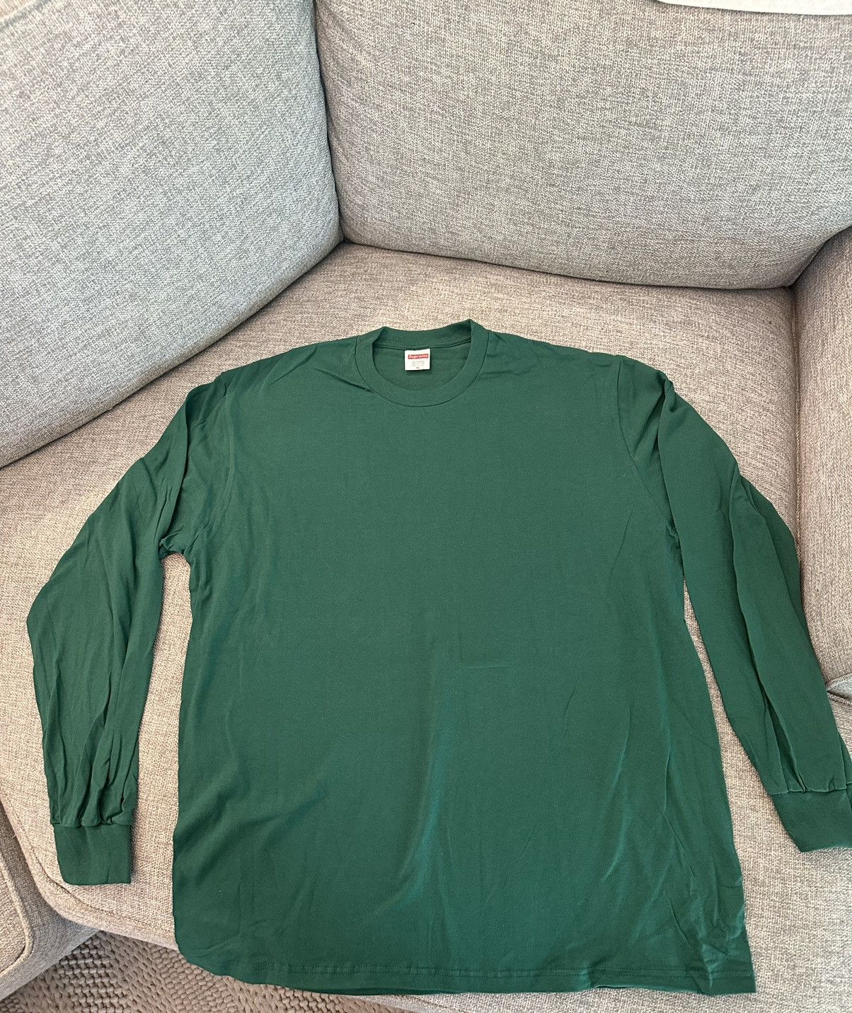 Supreme Supreme Blank T-shirt Long Sleeve Green Size US XL / EU 56 / 4 - 1 Thumbnail