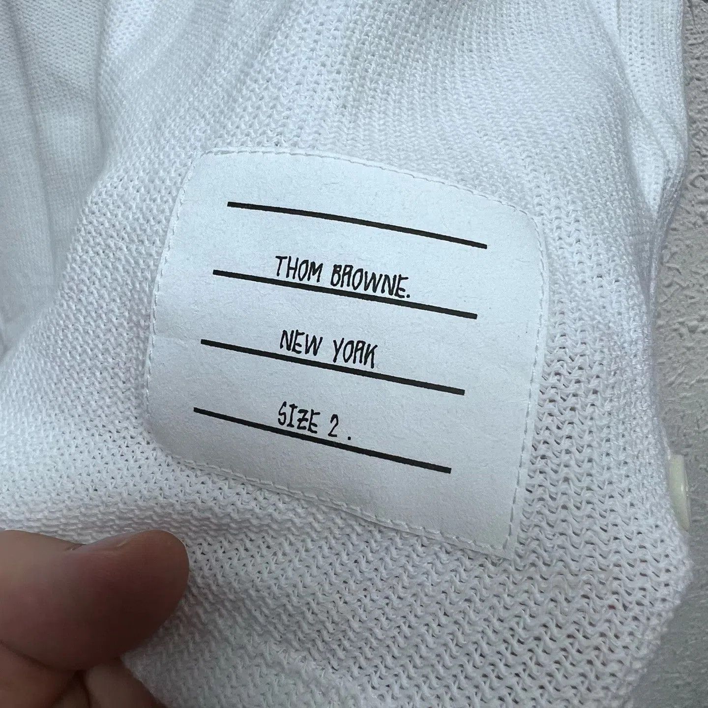 Thom Browne Thom Browne SIZE2 SS23 Striped White Knit Short-Sleeved T-s Size M / US 6-8 / IT 42-44 - 4 Thumbnail