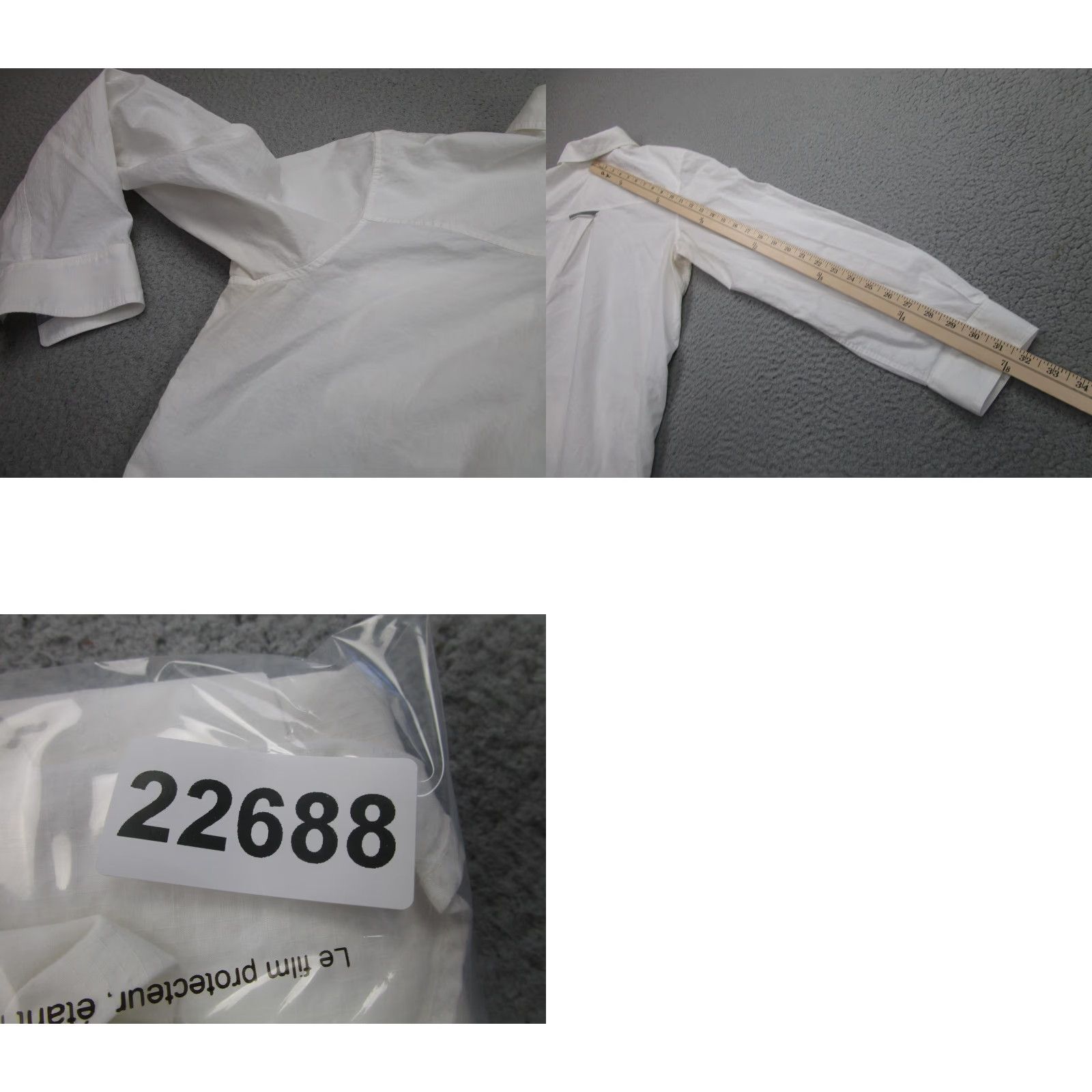 Alexander Wang Alexander Wang Shirt Womens 10 White Cotton Long Sleeve Button-Up Tunic Top Size L / US 10 / IT 46 - 10 Thumbnail