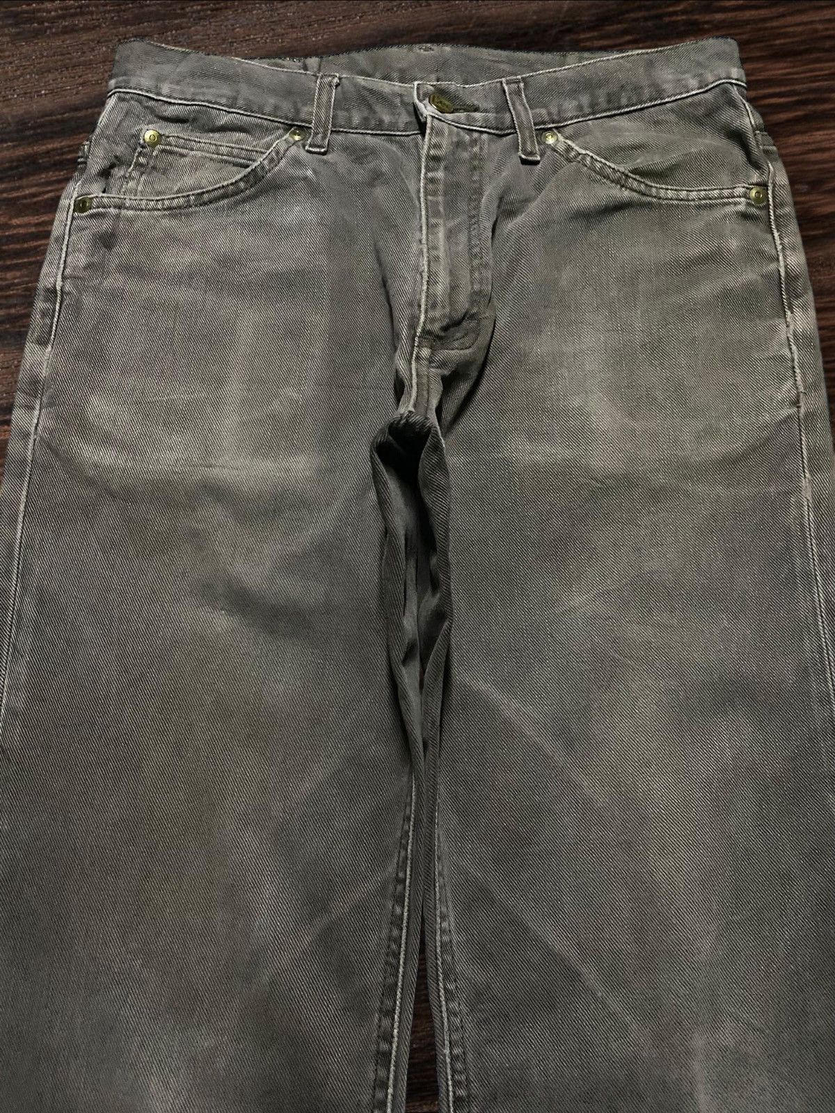 Lee Vintage Lee 4903 Grey Denim Distressed Slim Jeans Size US 30 / EU 46 - 3 Thumbnail