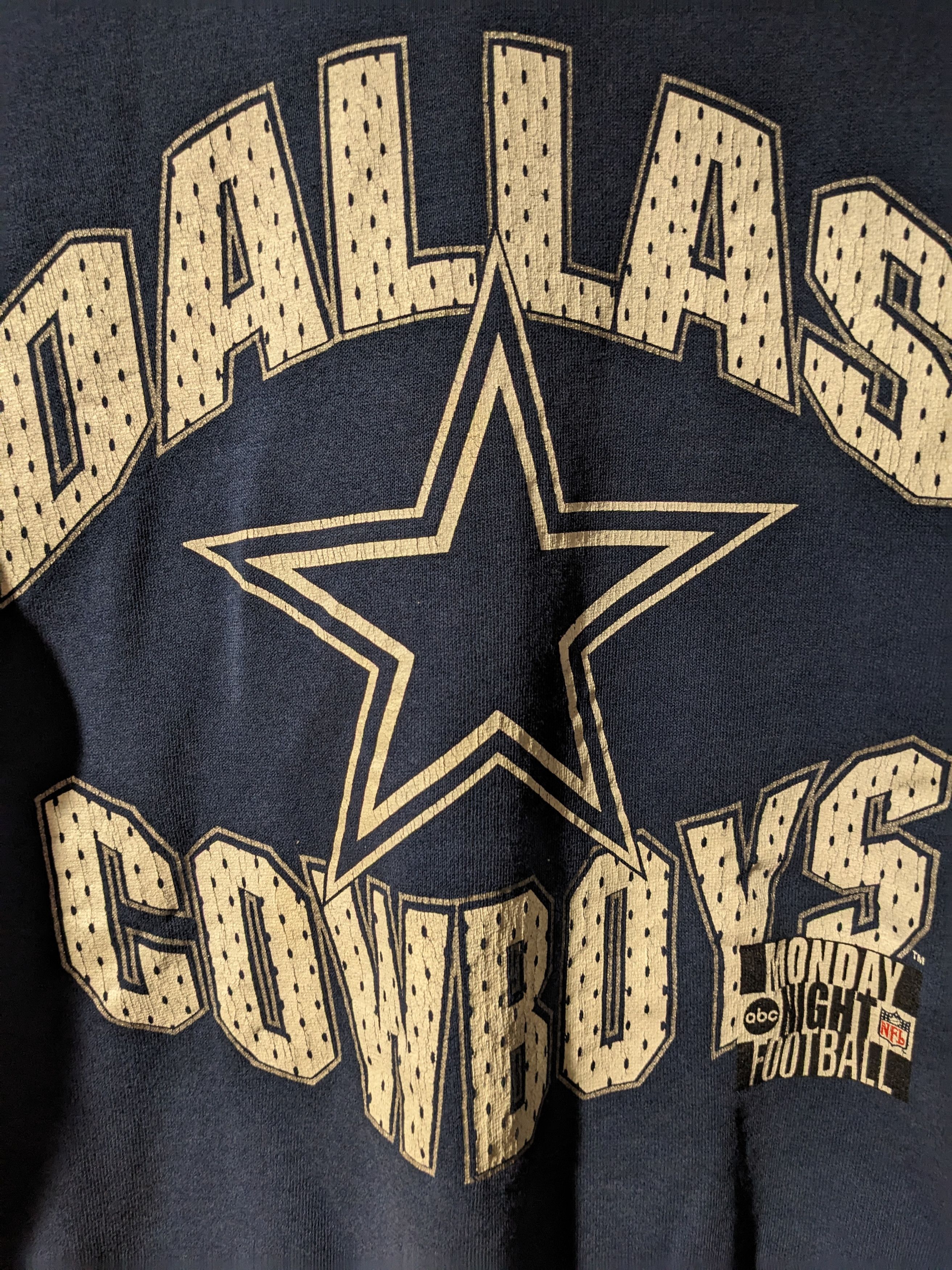 NFL × Vintage Vintage 90s Dallas Cowboys NFL Large Turtleneck Sweatshirt Size L / US 10 / IT 46 - 2 Thumbnail