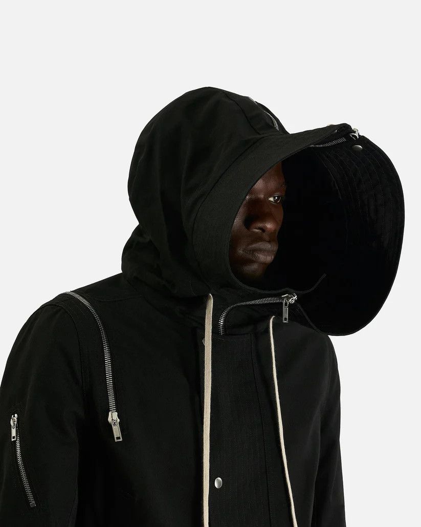 Rick Owens o1s1v1r1oon0825 Cropped Headon Parka in Black Size US M / EU 48-50 / 2 - 3 Thumbnail