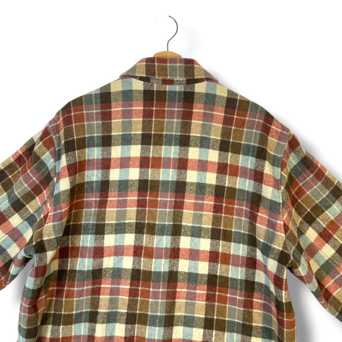 United Colors Of Benetton UNITED COLORS OF BENETTON PLAID WOOL DUFFLE JACKET Size US XL / EU 56 / 4 - 12 Thumbnail
