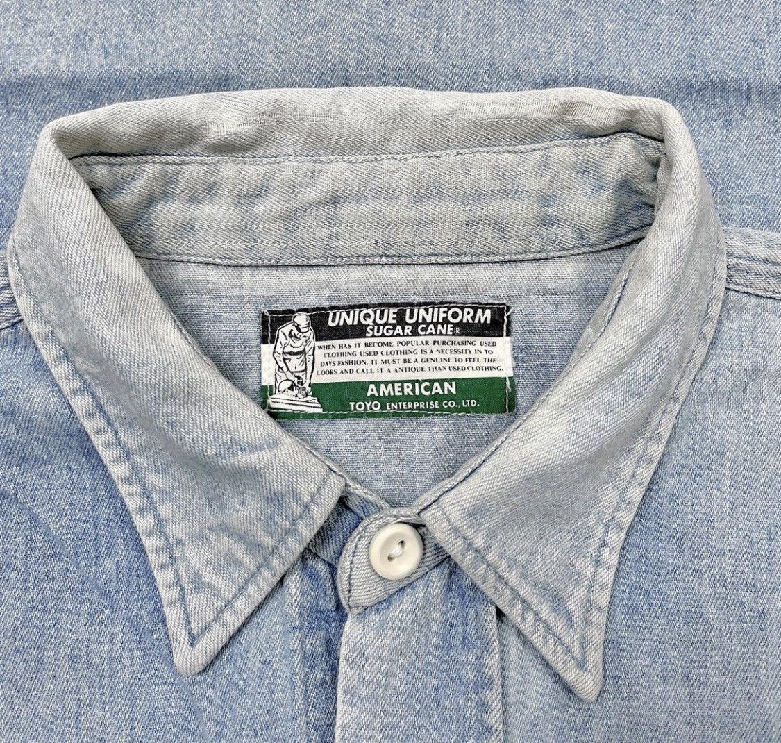 Toyo Enterprises Vintage Sugar Cane faded denim shirt Size US M / EU 48-50 / 2 - 5 Thumbnail