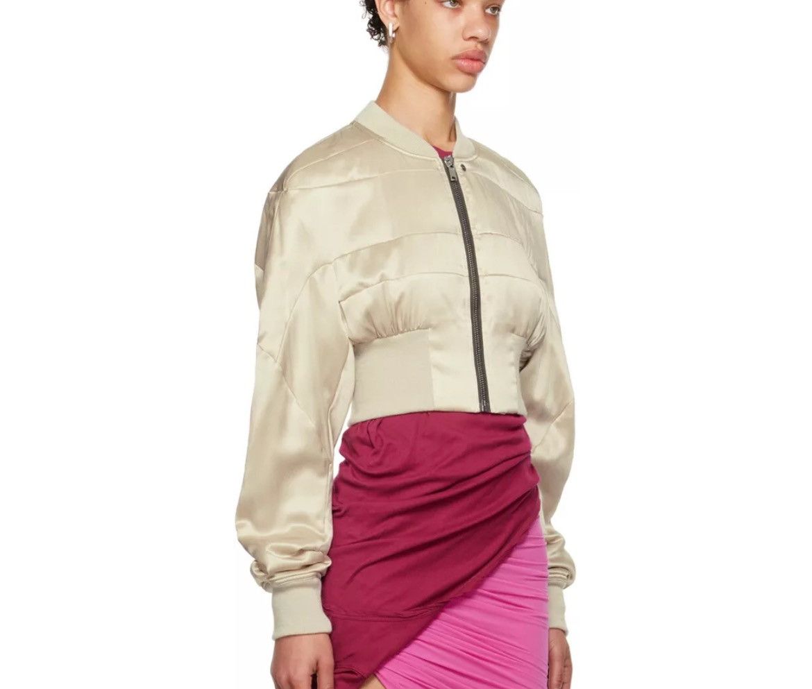 Rick Owens Girdered Silk Flight/Bomber Jacket