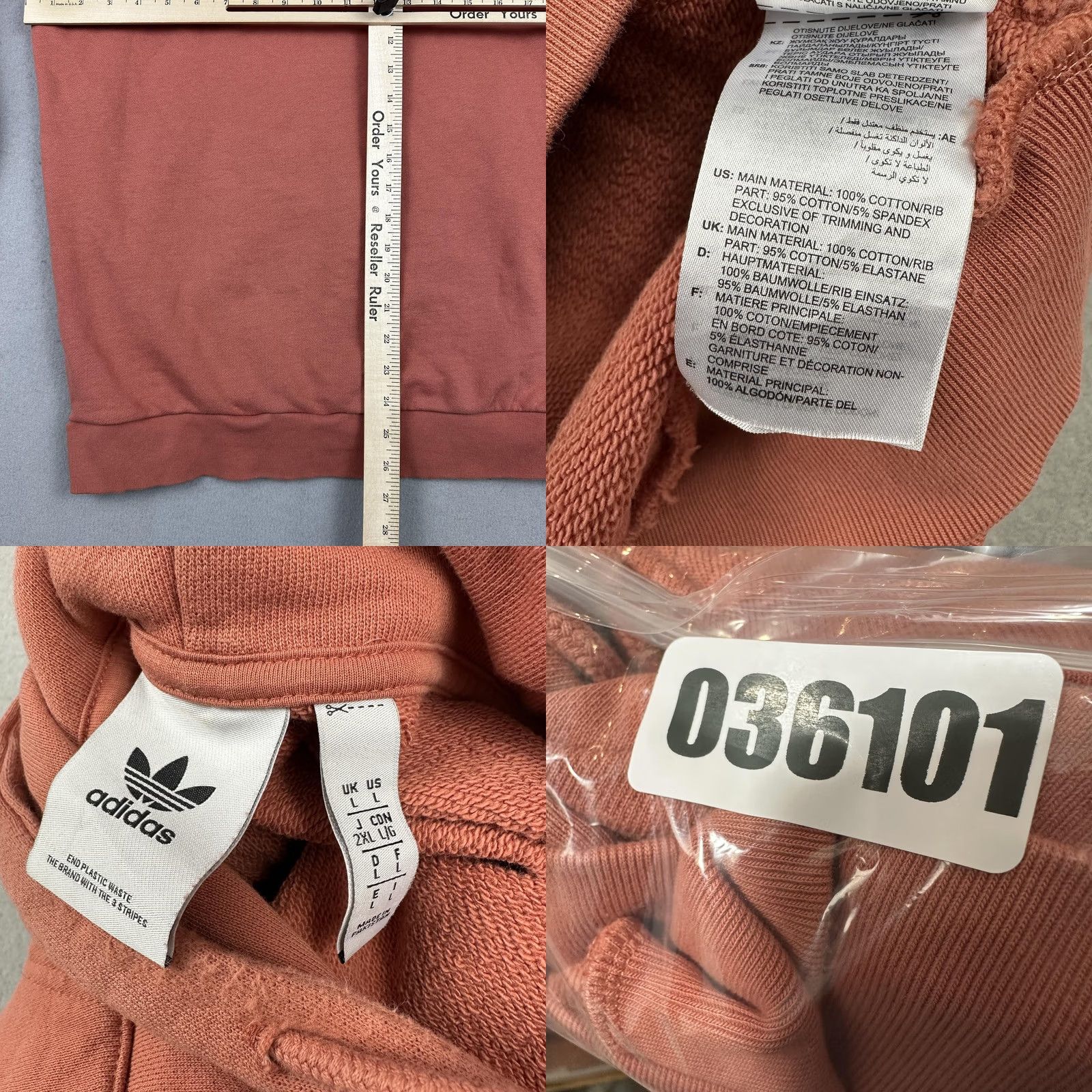 Adidas Adidas Originals Hoodie Men Large Orange Ozworld Trefoil Pullover Sweatshirt L Size US L / EU 52-54 / 3 - 8 Thumbnail