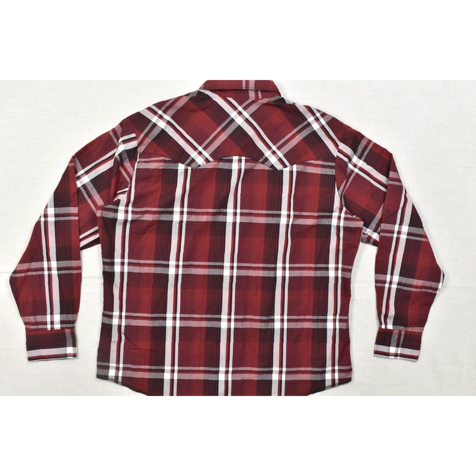 Wrangler Wrangler Men's XXL Western Snap Button Plaid Long Sleeve Shirt Red Black White Size US XXL / EU 58 / 5 - 8 Thumbnail