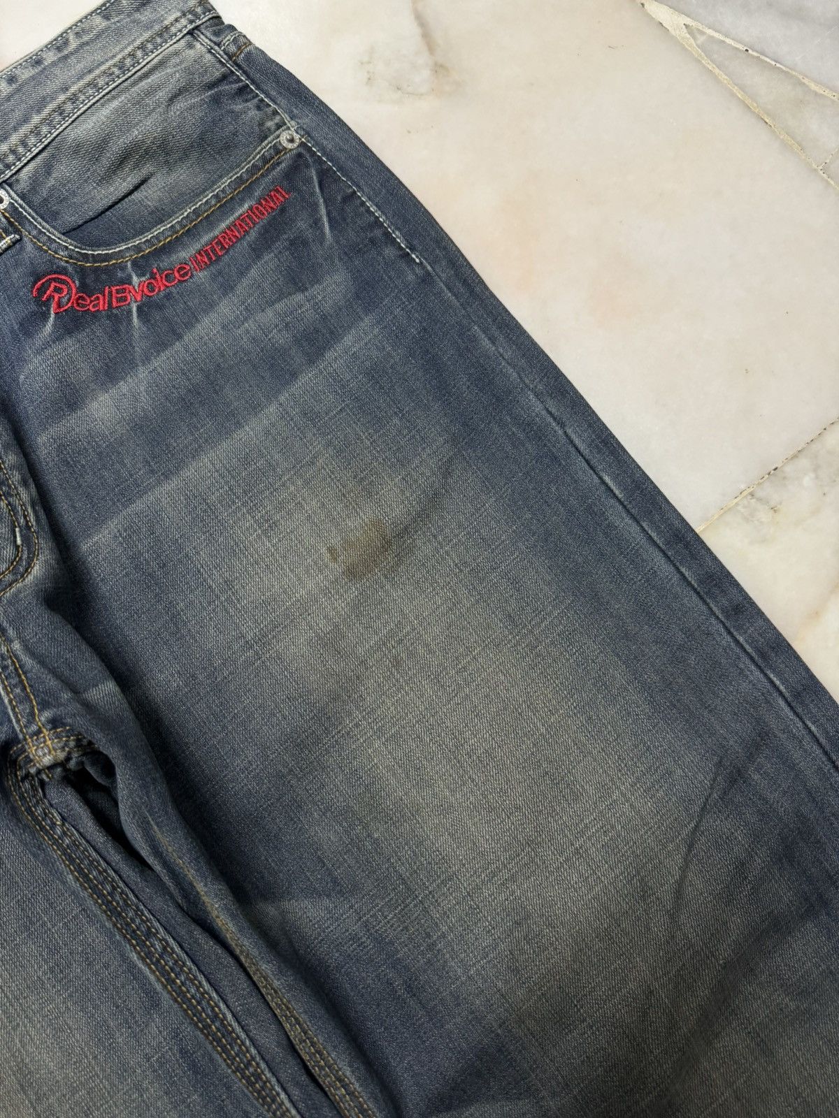 Japanese Brand 💥THRASHED💥VTG UNION MADE REALBVOICE MUDWASH DIRTY DISTRESS Size US 36 / EU 52 - 5 Thumbnail