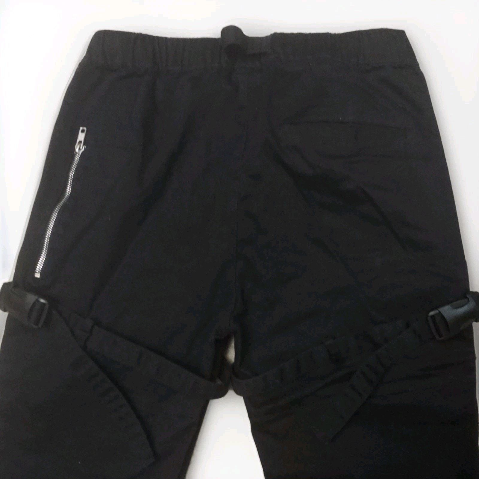 SKINGRAFT SKINGRAFT on Black Cargo Drawstring Zip Pockets Pants M Size US 29 - 4 Thumbnail