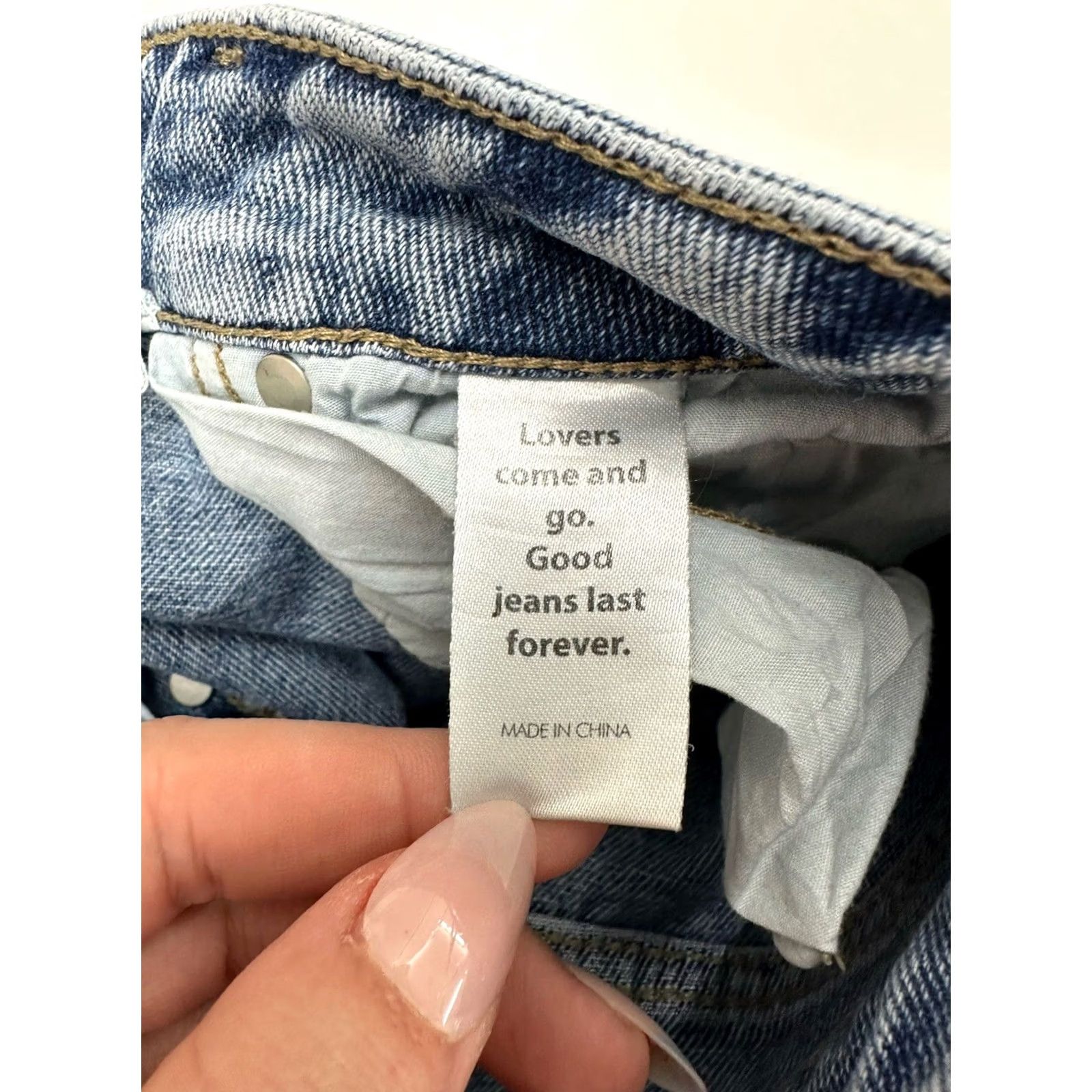 Pacsun Pacsun Womens Jeans Size 23 Mom Jean Distressed Denim Button Up Jeans Size 40" / US 18 - 6 Thumbnail