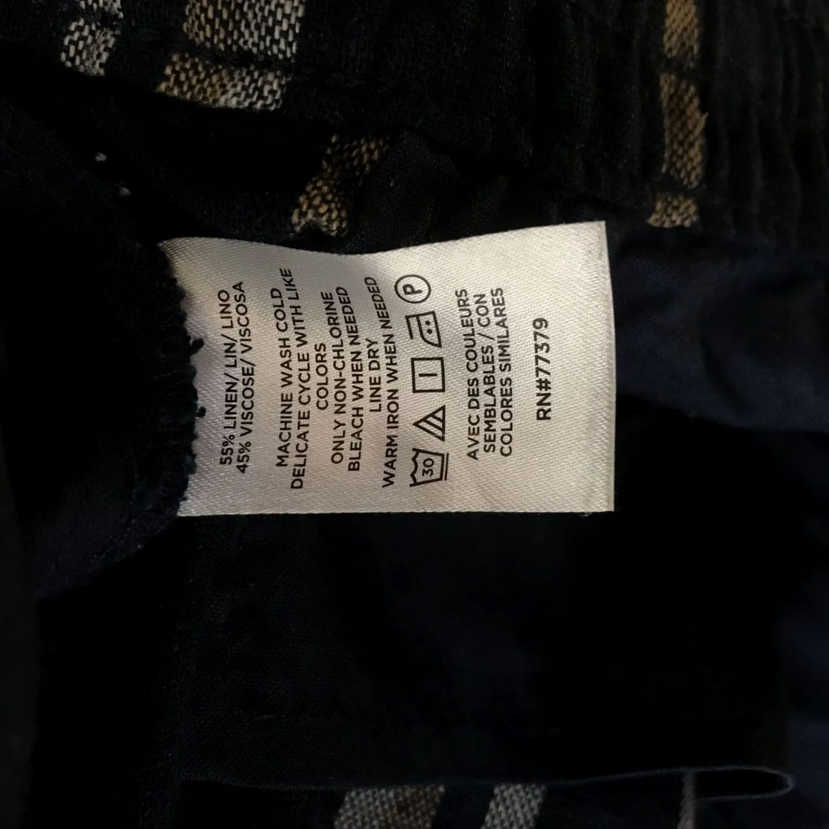 Ann Taylor ANN TAYLOR PANTS WOMEN'S LARGE NAVY LINEN BLEND DRAWSTRING WAIST PULL-ON Size 36" / US 14 / IT 50 - 8 Thumbnail