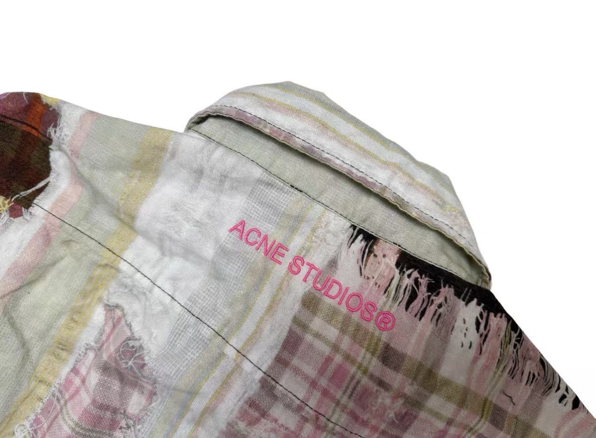 Acne Studios Acne Studios 3D Digital Print Pink Plaid Oversized Shirt J31 Size US M / EU 48-50 / 2 - 5 Thumbnail