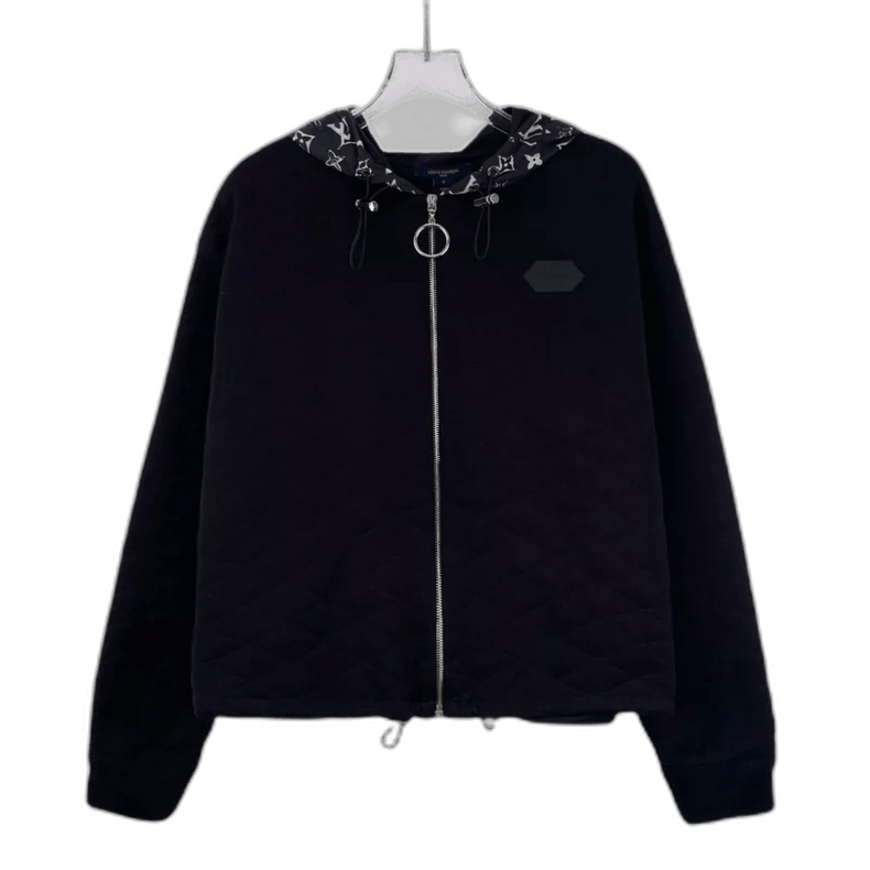 Louis Vuitton Louis Vuitton Black Hooded Zip-Up Jacket Size S / US 4 / IT 40 - 1 Thumbnail
