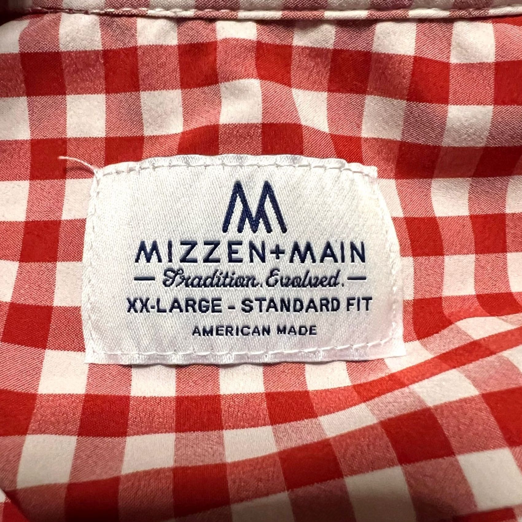 Mizzen+Main Mizzen+Main Shirt Mens XXL Red Plaid Check Button Up Performance Stretch USA Mens Size US XXL / EU 58 / 5 - 6 Thumbnail