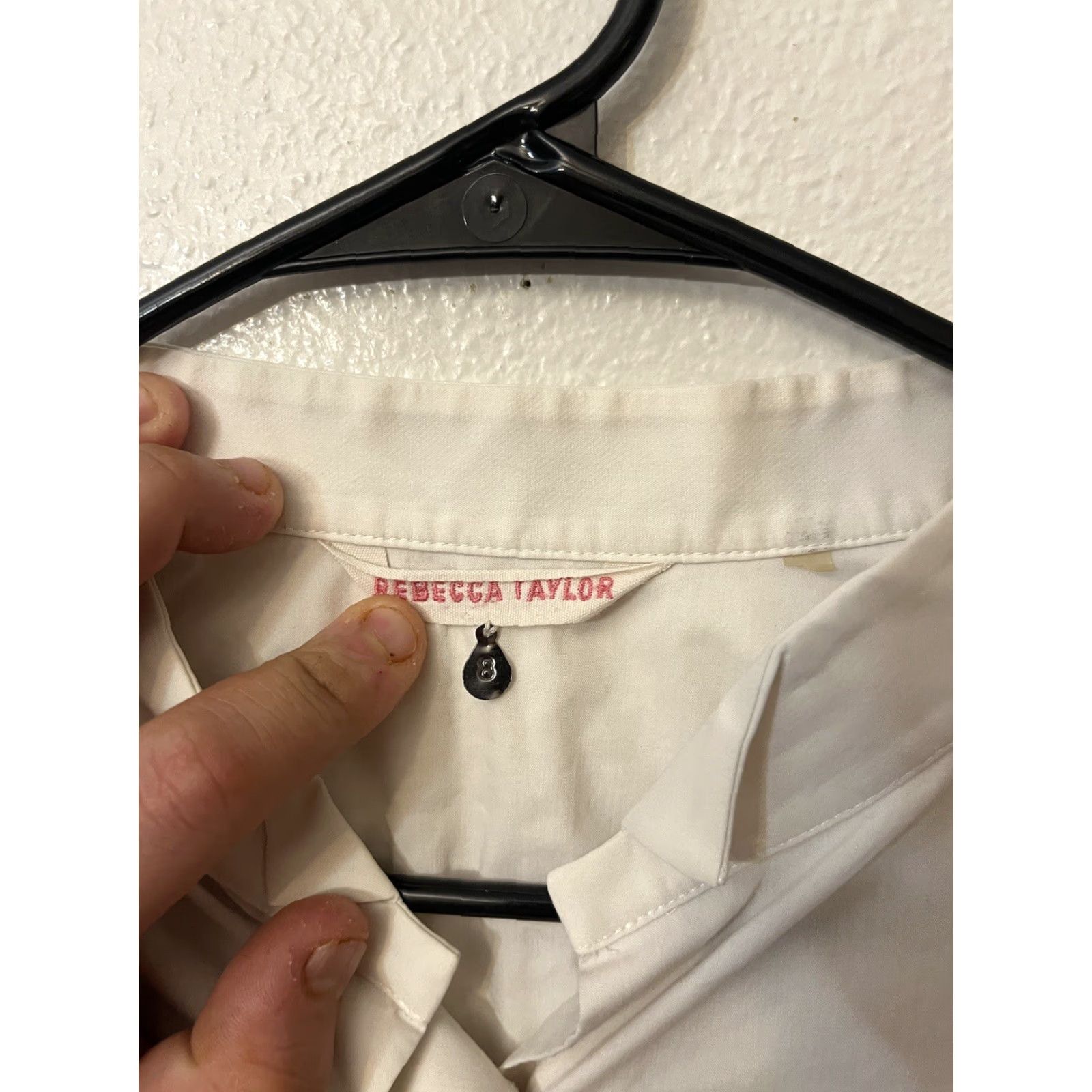 Rebecca Taylor VINTAGE Rebecca Taylor Shirt Women's Size 8 White Long Sleeve Collared Button-Up Casual Office Wear Size M / US 6-8 / IT 42-44 - 3 Thumbnail