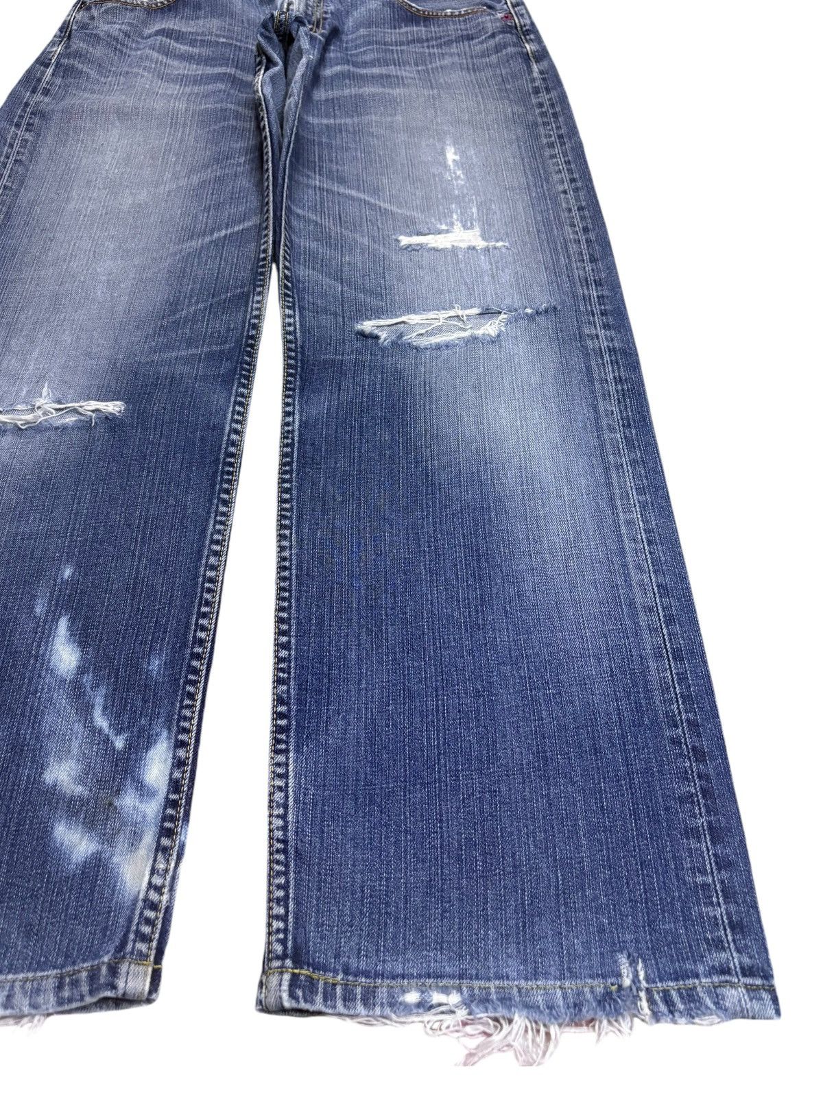 Levi's Vintage 90s Levis Bleached Wash Distressed Baggy Jeans Size US 33 - 7 Thumbnail