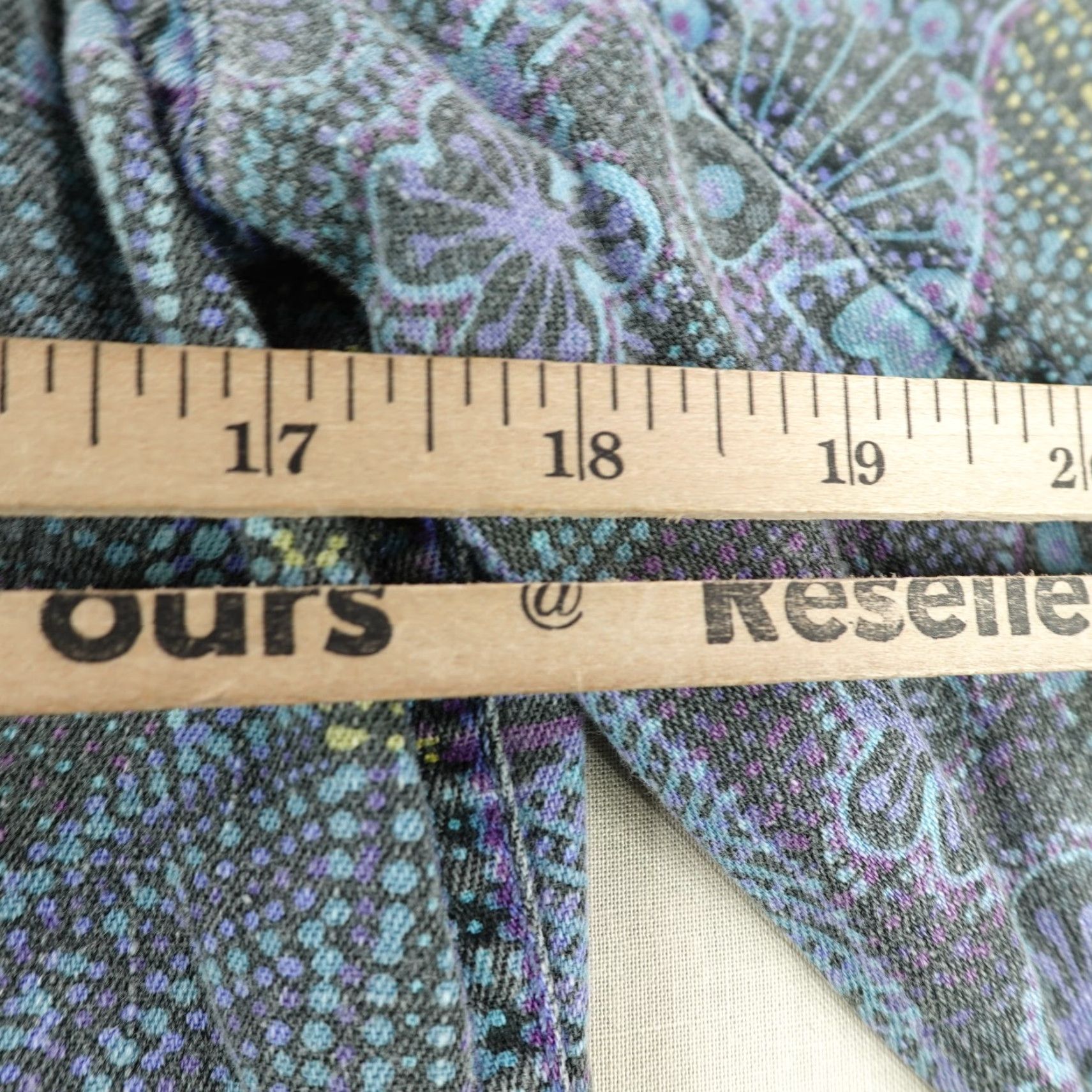Vintage Chicos Jacket Womens S Blue Canvas Geometric Button Up Top Casual Workwear Size S / US 4 / IT 40 - 5 Thumbnail
