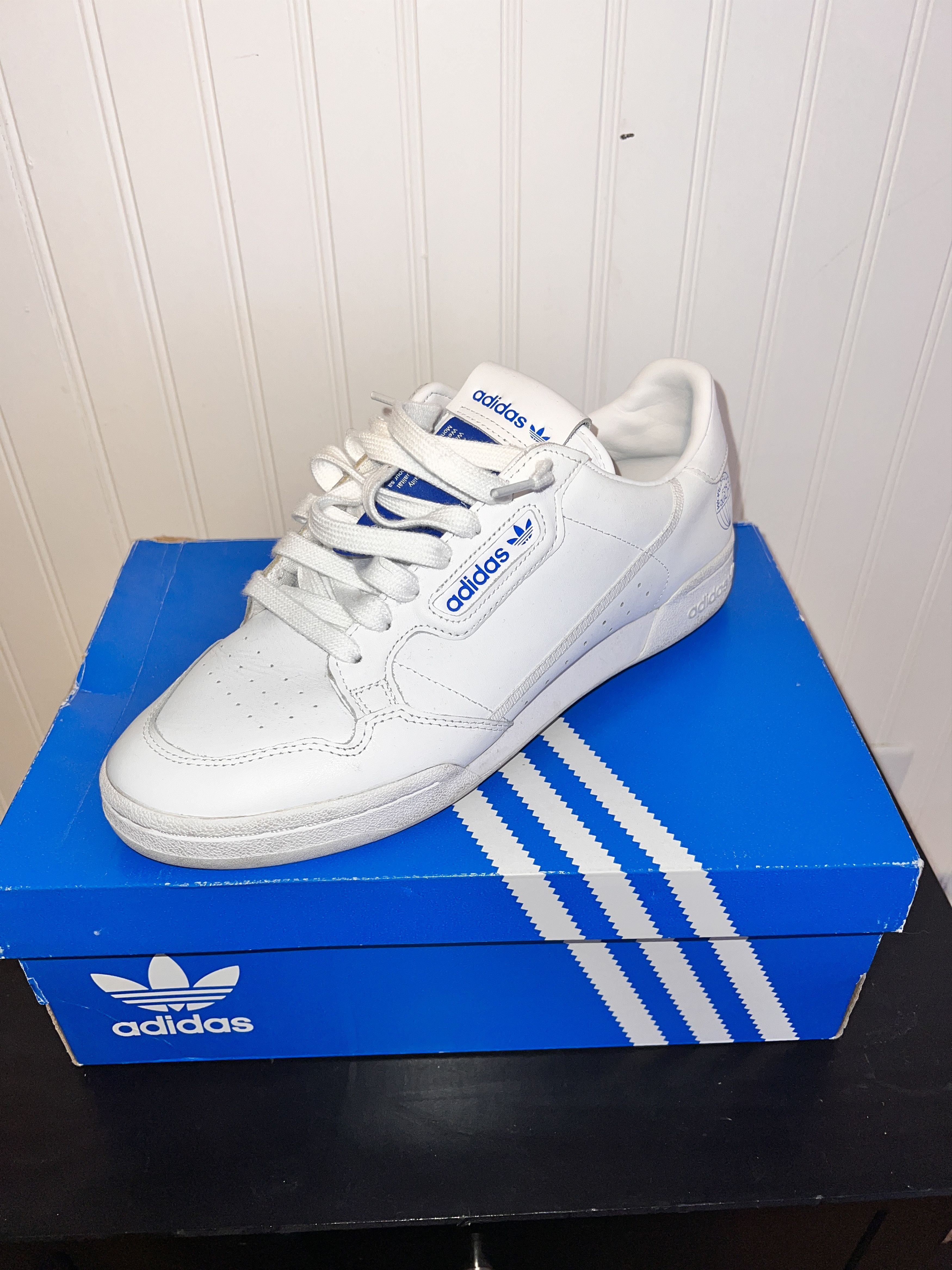 image of Adidas Continental 80 World Famous For Quality Shoes in White, Men's (Size 10.5)