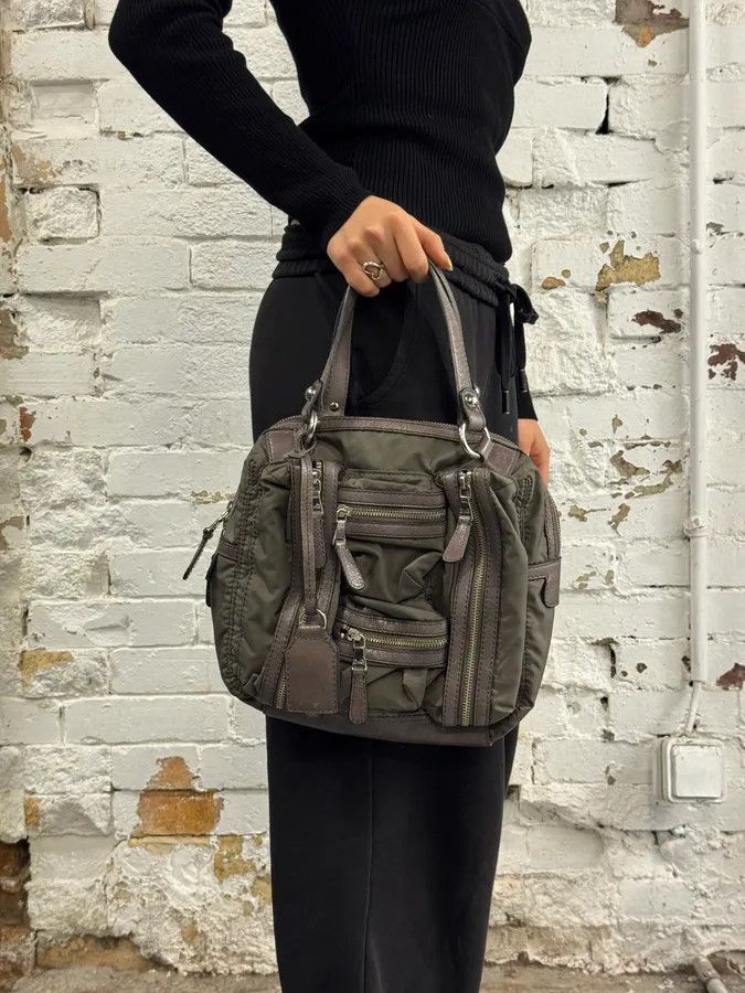 Dolce & Gabbana 2000s Dolce & Gabbana Khaki Green Multi Zip Mila Handle Bag Size ONE SIZE - 1 Thumbnail