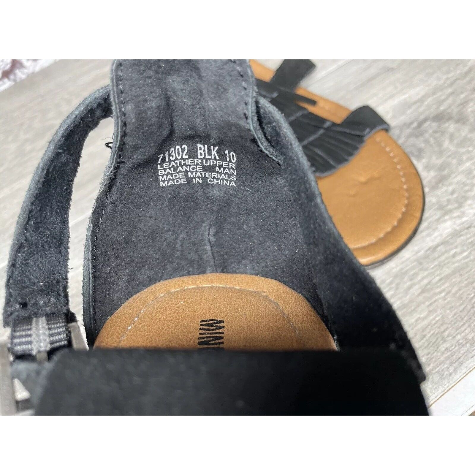 Minnetonka Minnetonka Maui 71302 Black Suede Leather Ankle Strap Flats Size US 10 / IT 40 - 7 Thumbnail