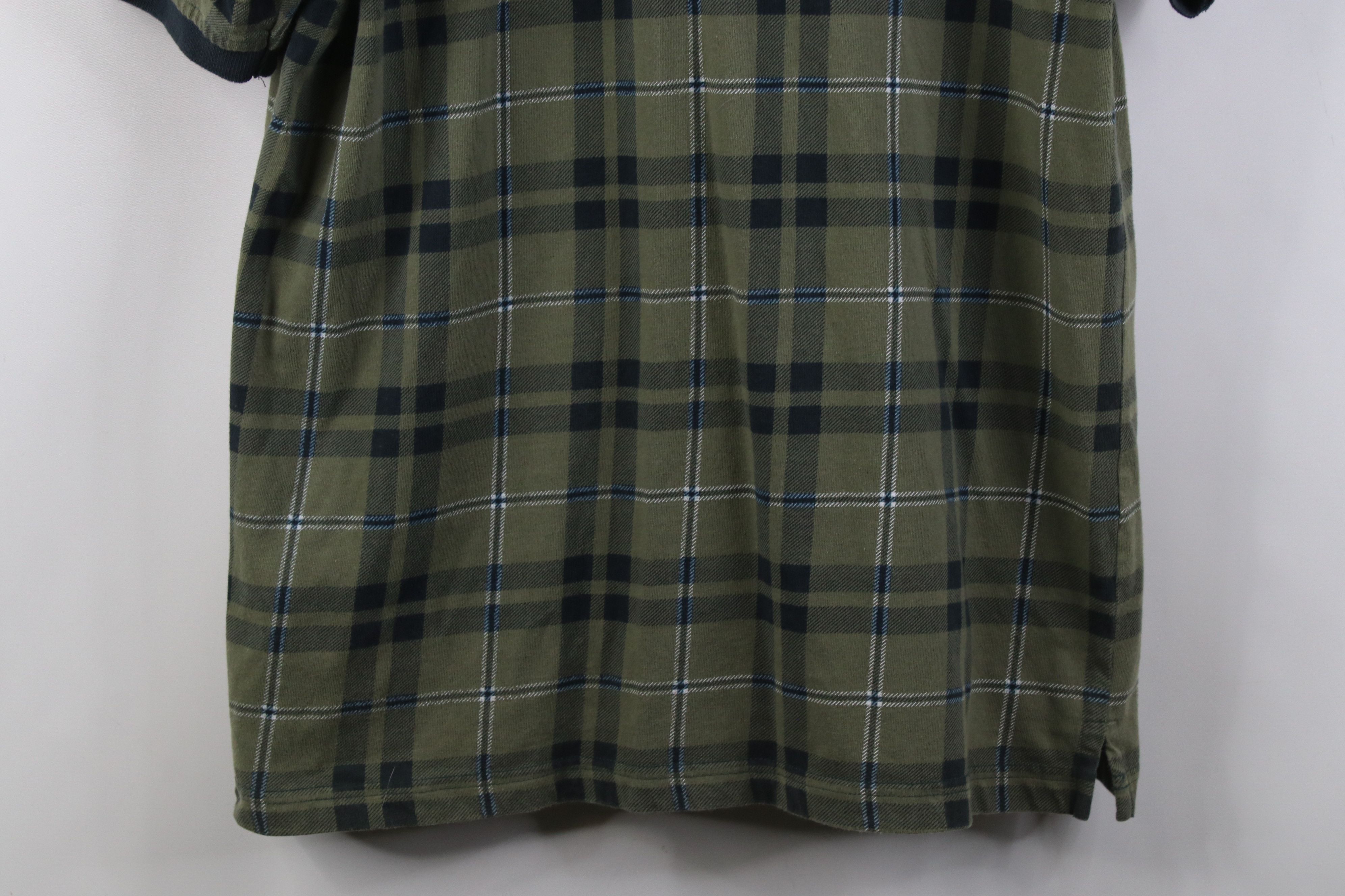 Vintage Vintage 90s Streetwear Baggy Fit Knit Golf Polo Shirt Plaid Size US L / EU 52-54 / 3 - 3 Thumbnail