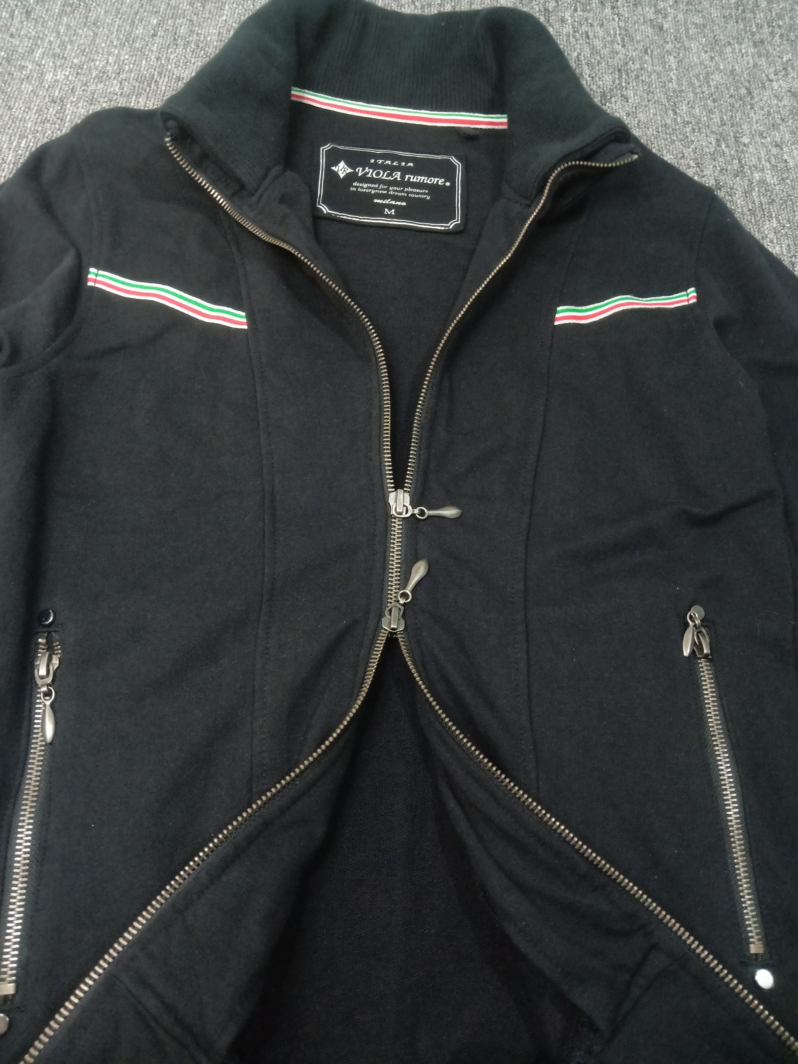 Japanese Brand Milano Viola Rumore Stretchy Zip Up Bono Jacket Lgbstyle Size US M / EU 48-50 / 2 - 2 Thumbnail