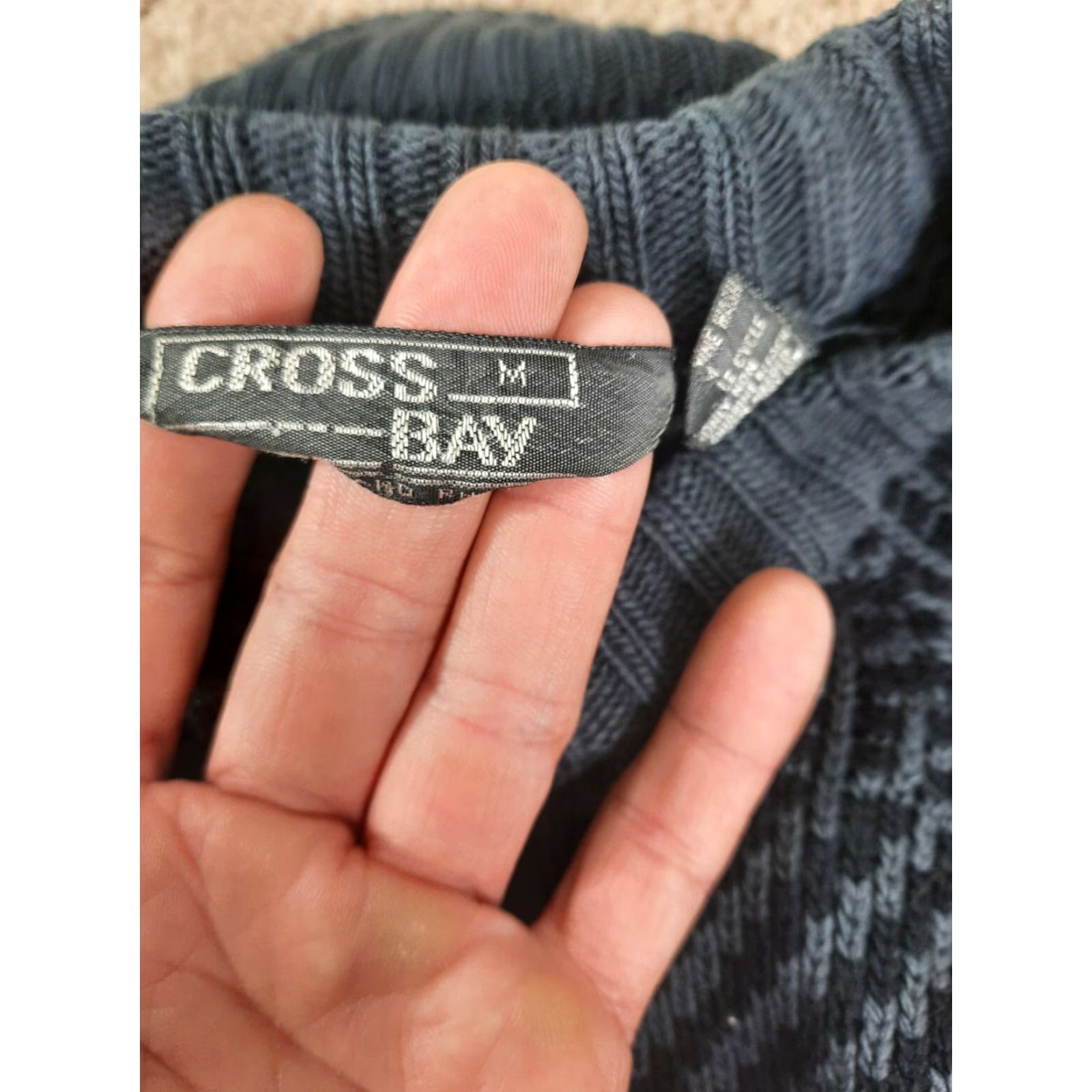 Vintage VINTAGE 80S Cross Bay Mens Gray Black Crewneck Sweater Medium Raglan Size M S7C Pullover Size US M / EU 48-50 / 2 - 2 Thumbnail